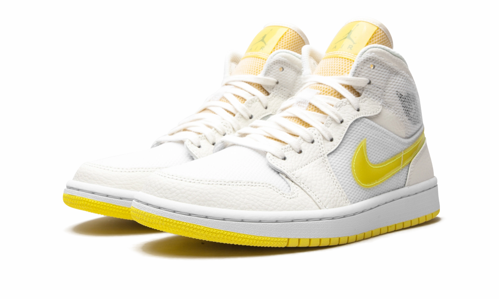 Breathable Ease Bold Statement AIR JORDAN 1 MID SE WMNS "Voltage Yellow"