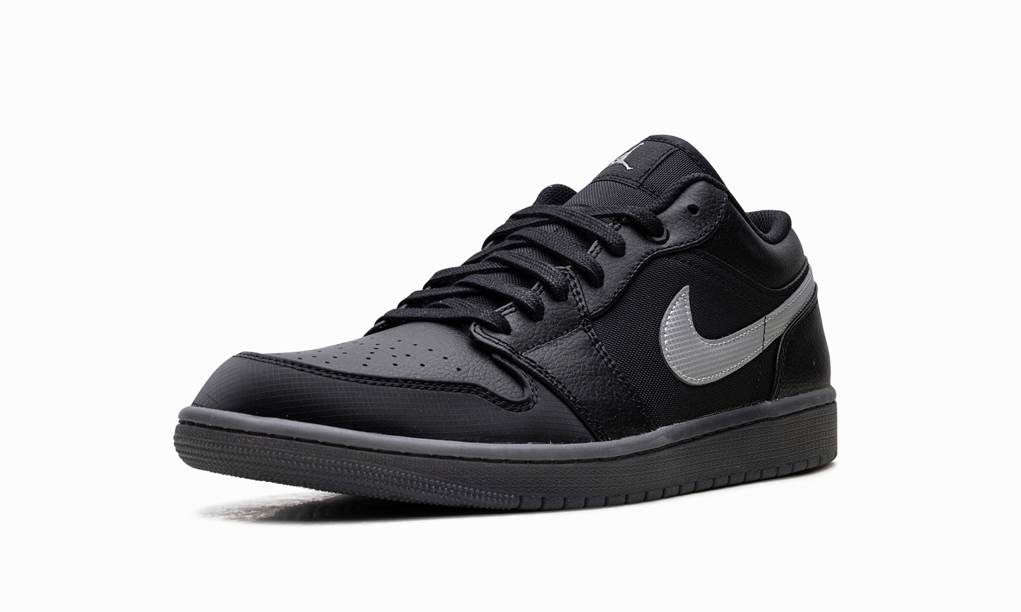 Built-In Lining Mid Cut Jordan 1 Low "Black White Dark Smoke Grey"