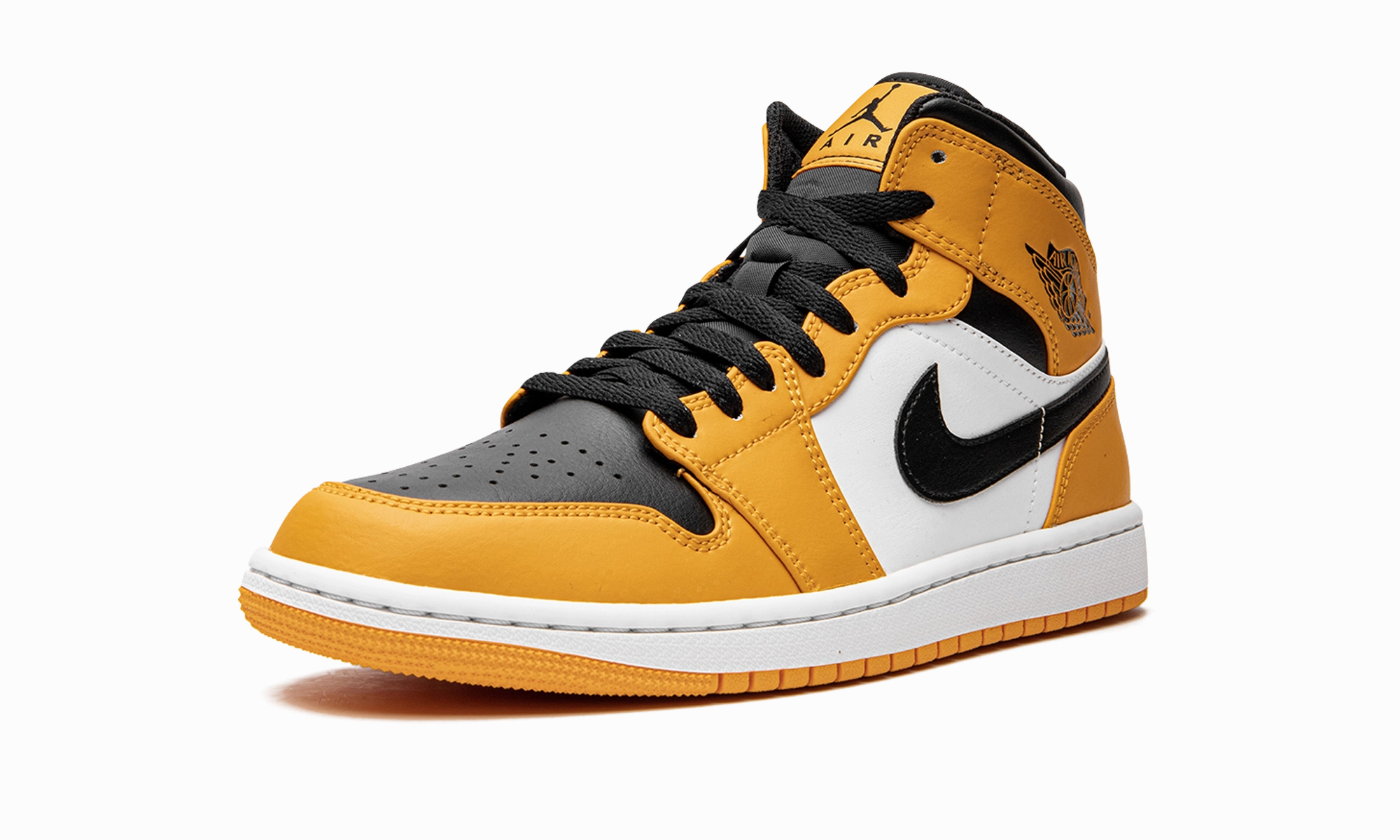 Air Jordan 1 Mid "Taxi" Stretchy sole Stitched Detailing