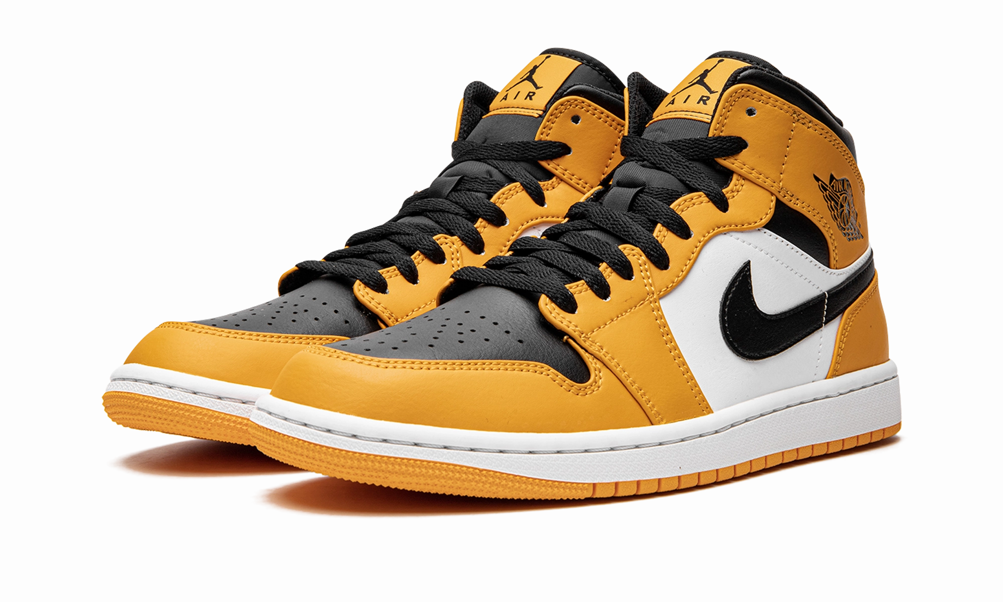 High Ankle Street Style Air Jordan 1 Mid "Taxi"