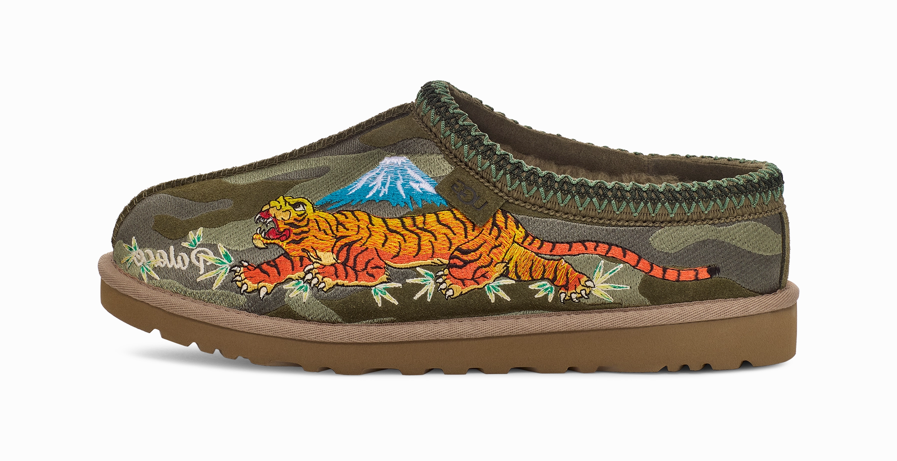 UGG Tasman Slipper Palace Burnt Olive Camo Edge Cut