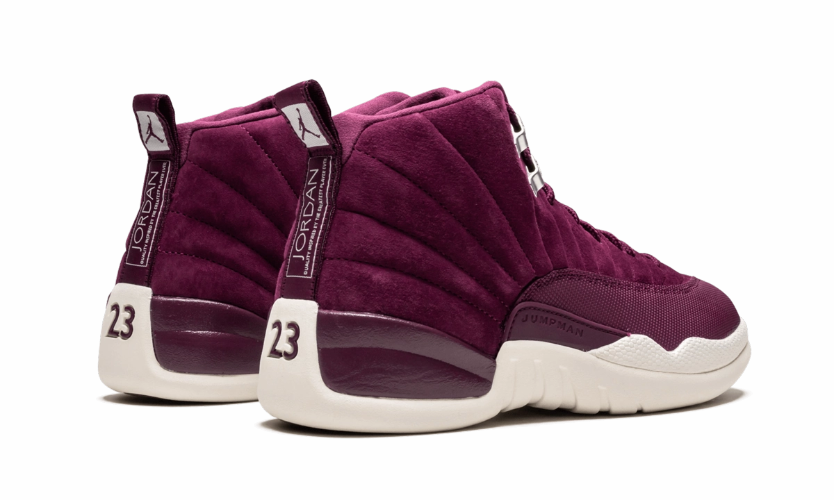 Air Jordan 12 Retro "Bordeaux" reflective running shoes