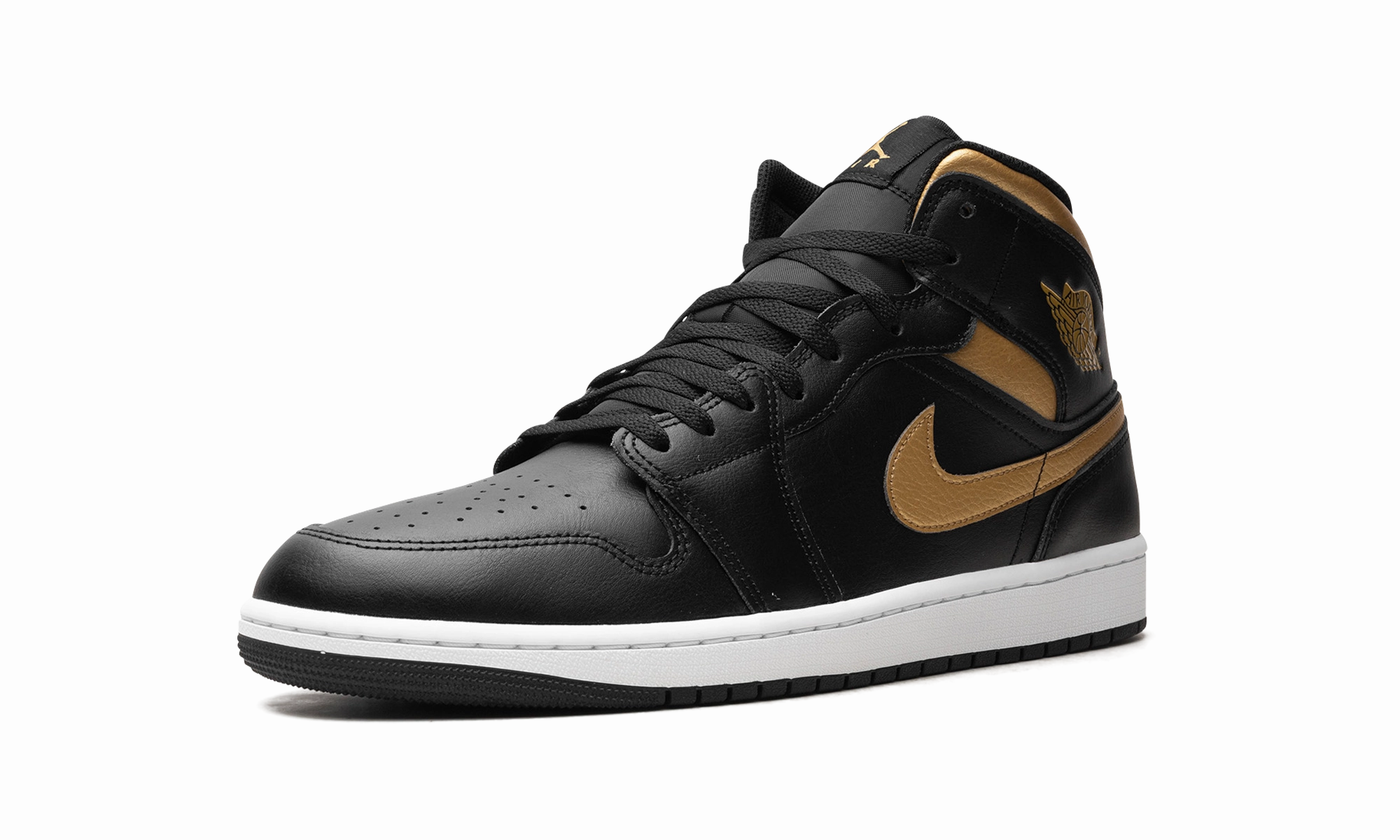 Air Jordan 1 Mid "Black" Sports-Friendly Stretch Laces