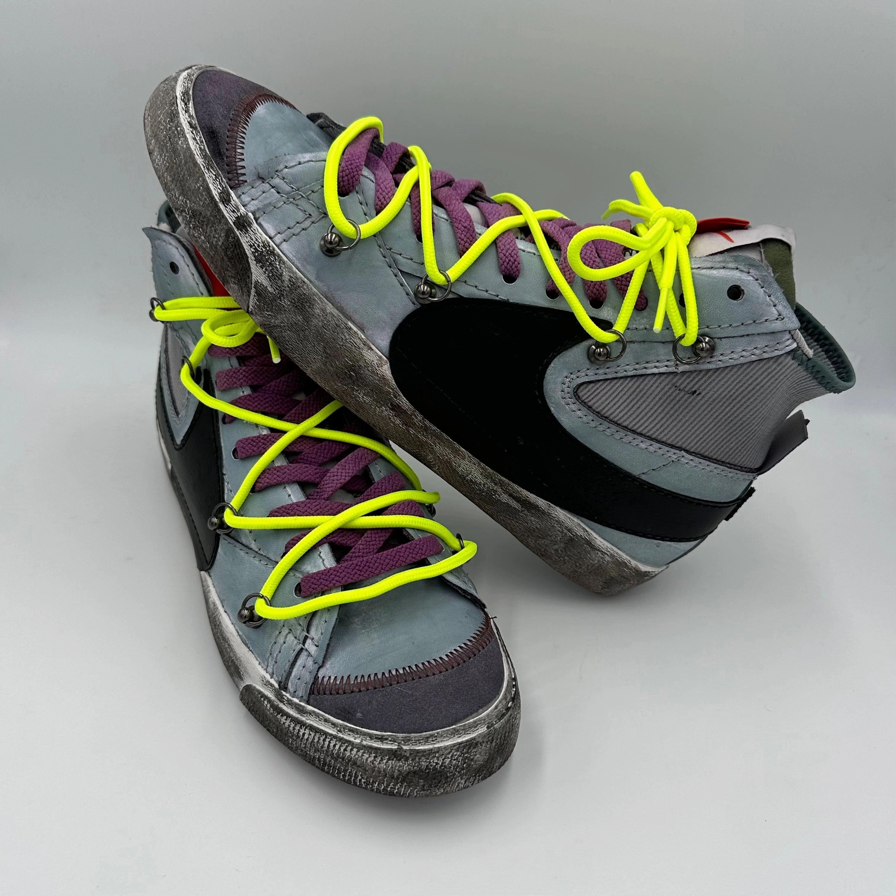 Nike Blazer Mid '77 Jumbo Purple Over Laces Fluo" proprioception - enhancing shoes foggy - day running wear