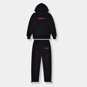 Trapstar Hyperdrive Embroidered Tracksuit - Black/Pink Reliable Performance