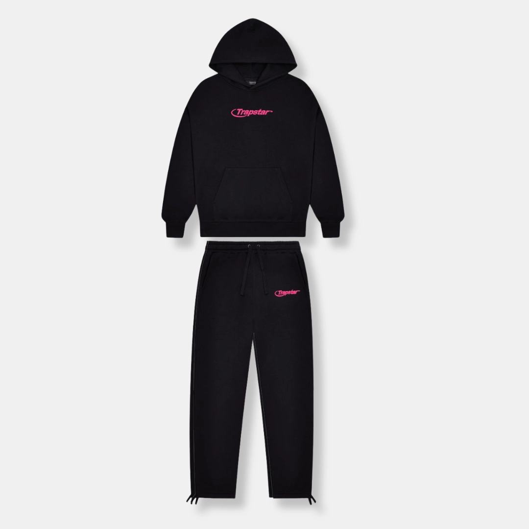 Trapstar Hyperdrive Embroidered Tracksuit - Black/Pink Ultra-soft cushioning