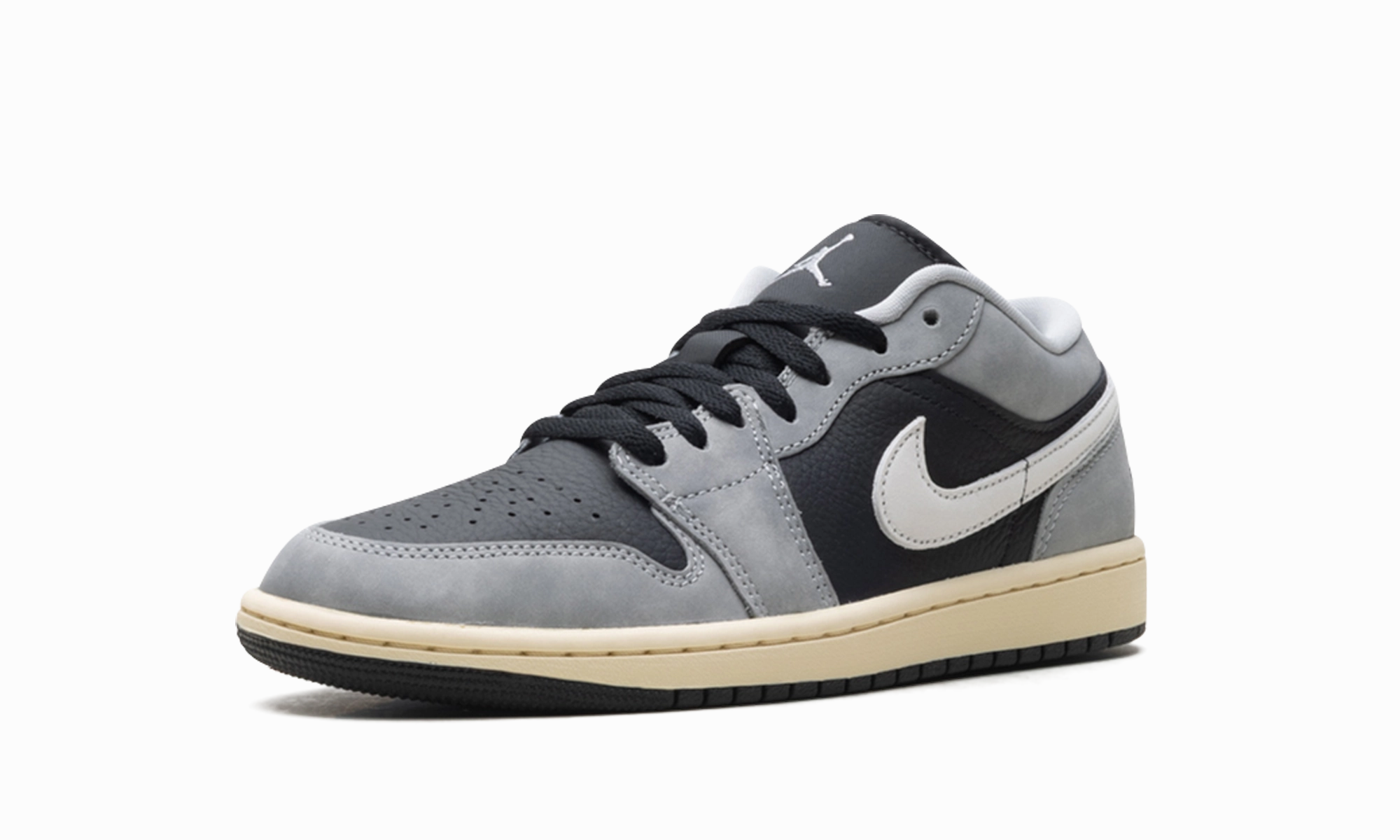 Flat Lace Flexible Steps Air Jordan 1 Low SE "Light Smoke Grey"
