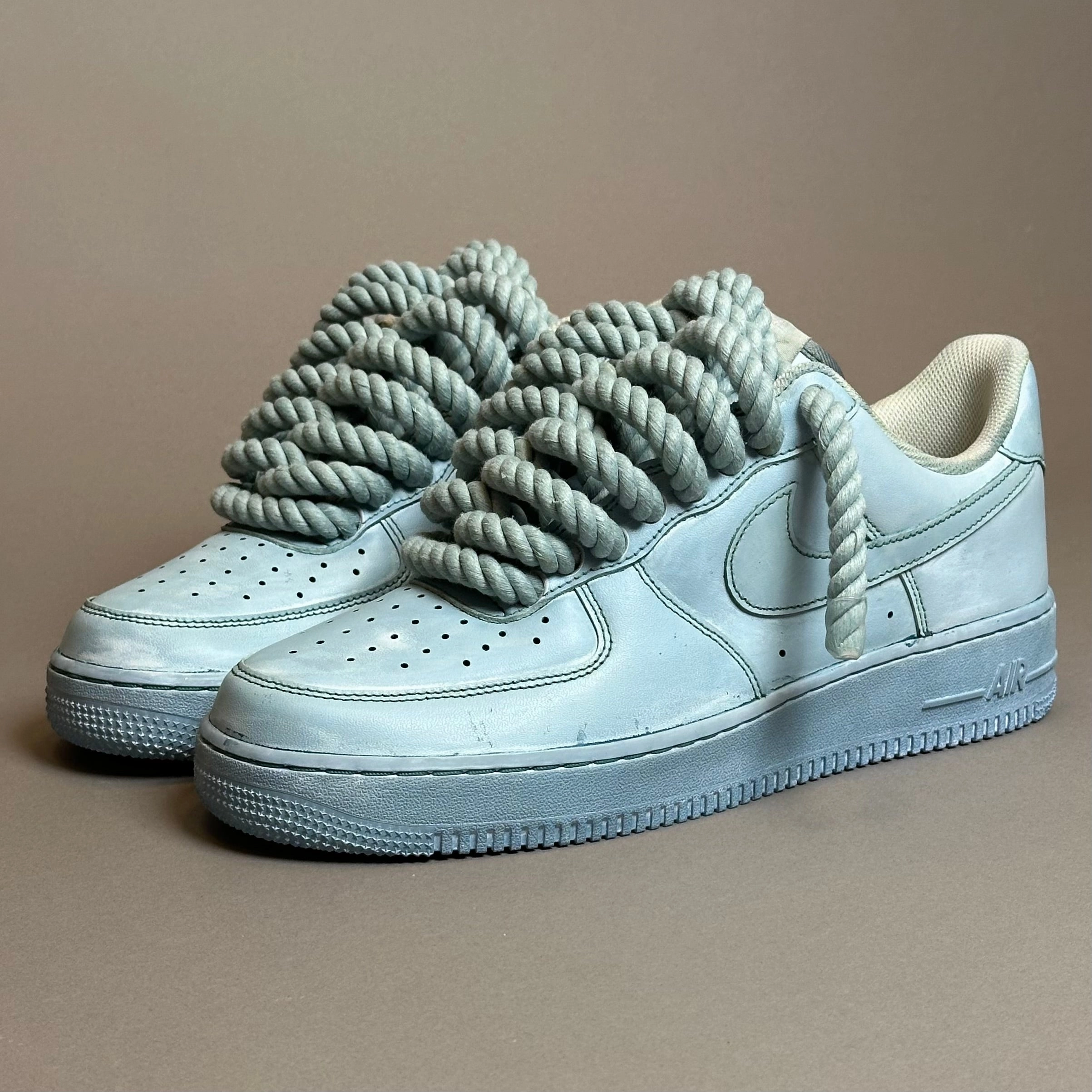 beach - runner Nike Air Force 1 Rope Laces??Total Water Green V1