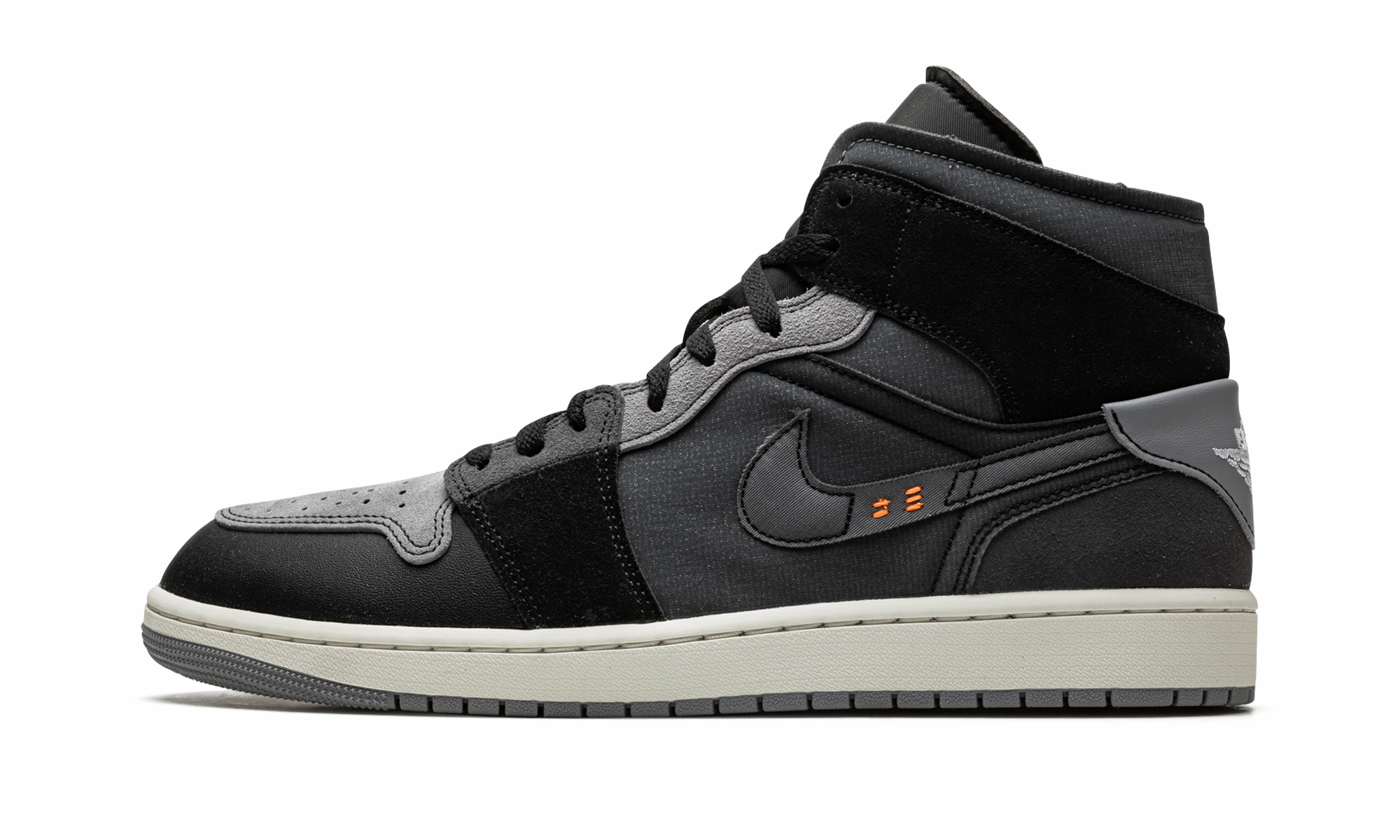 Secure Design Lightweight Upper Air Jordan 1 Mid SE Craft "Inside Out - Black"