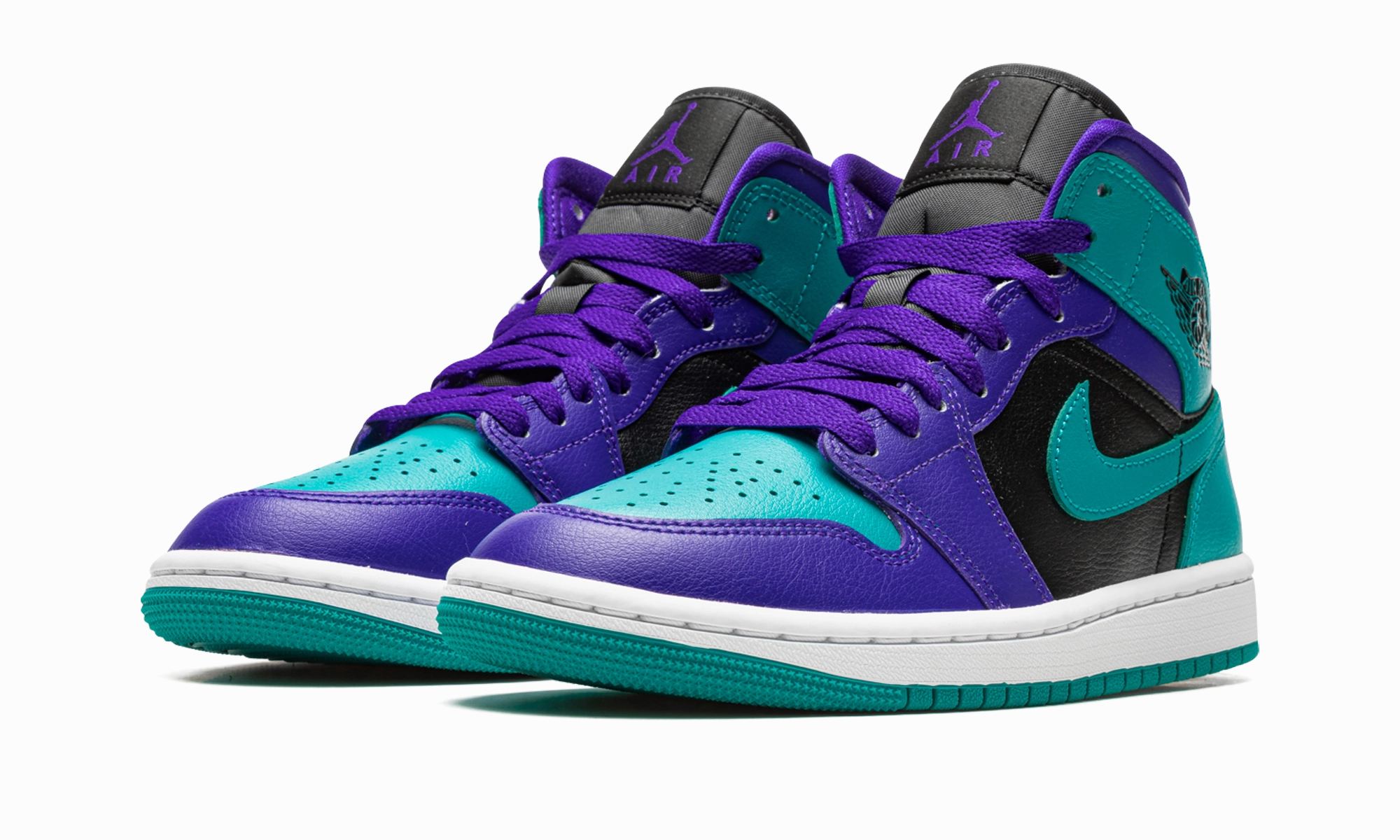AIR JORDAN 1 MID WMNS "Black Grape" Adjustable Laces
