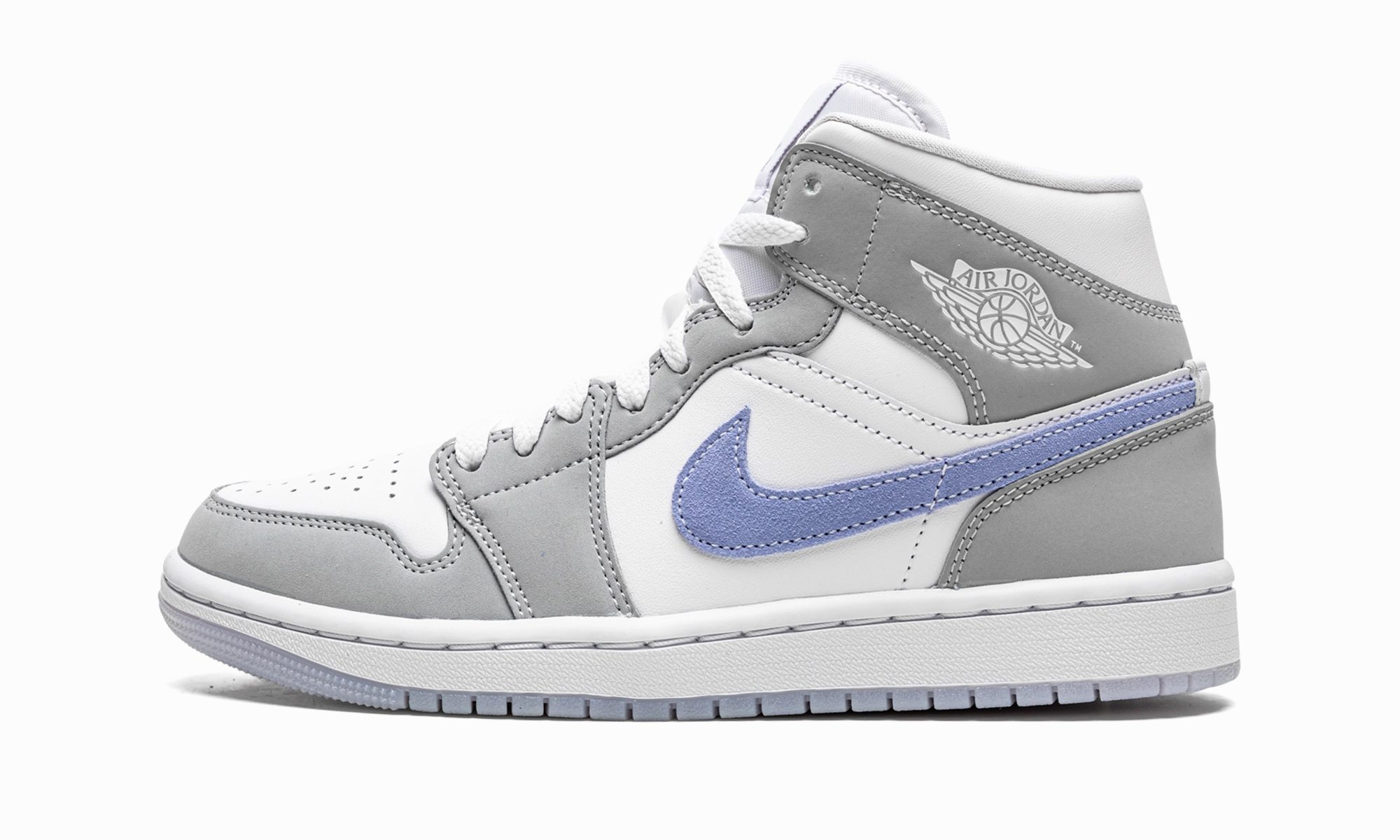 Exclusive traction AIR JORDAN 1 MID WMNS "Grey Blue"