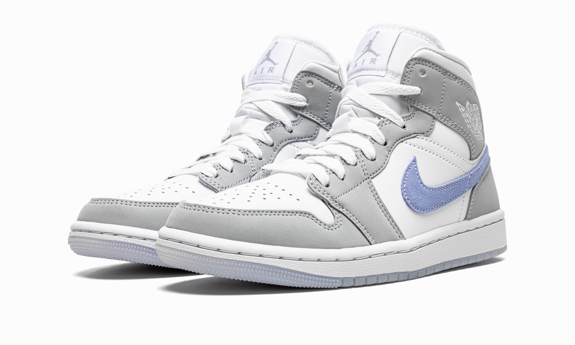 AIR JORDAN 1 MID WMNS "Grey Blue" Multi-functional sole Urban Trekking