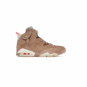 running in clean tracks shoes Jordan 6 Retro Travis Scott British Khaki