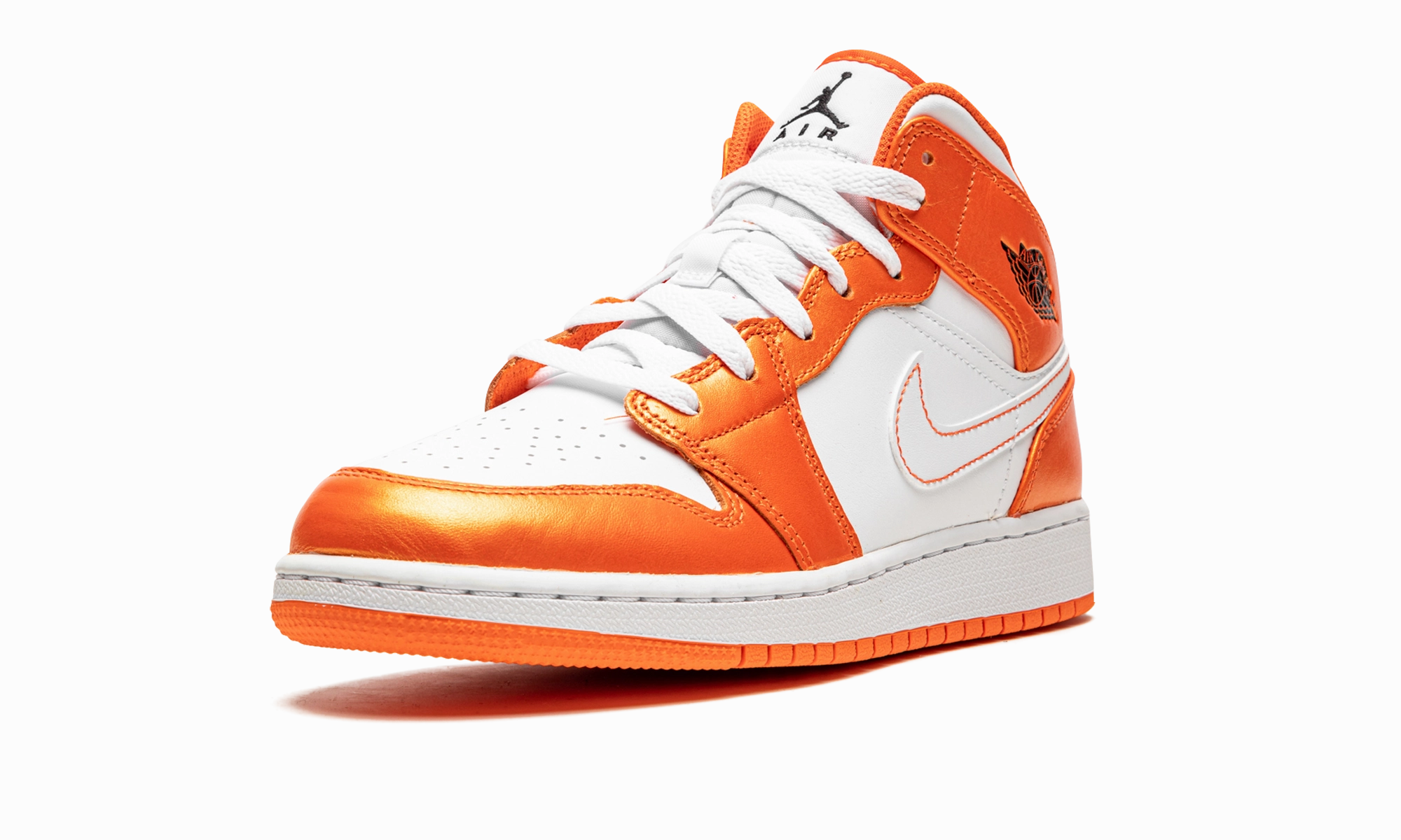 City Stroll Premium Comfort Air Jordan 1 Mid SE GS "Electro Orange"