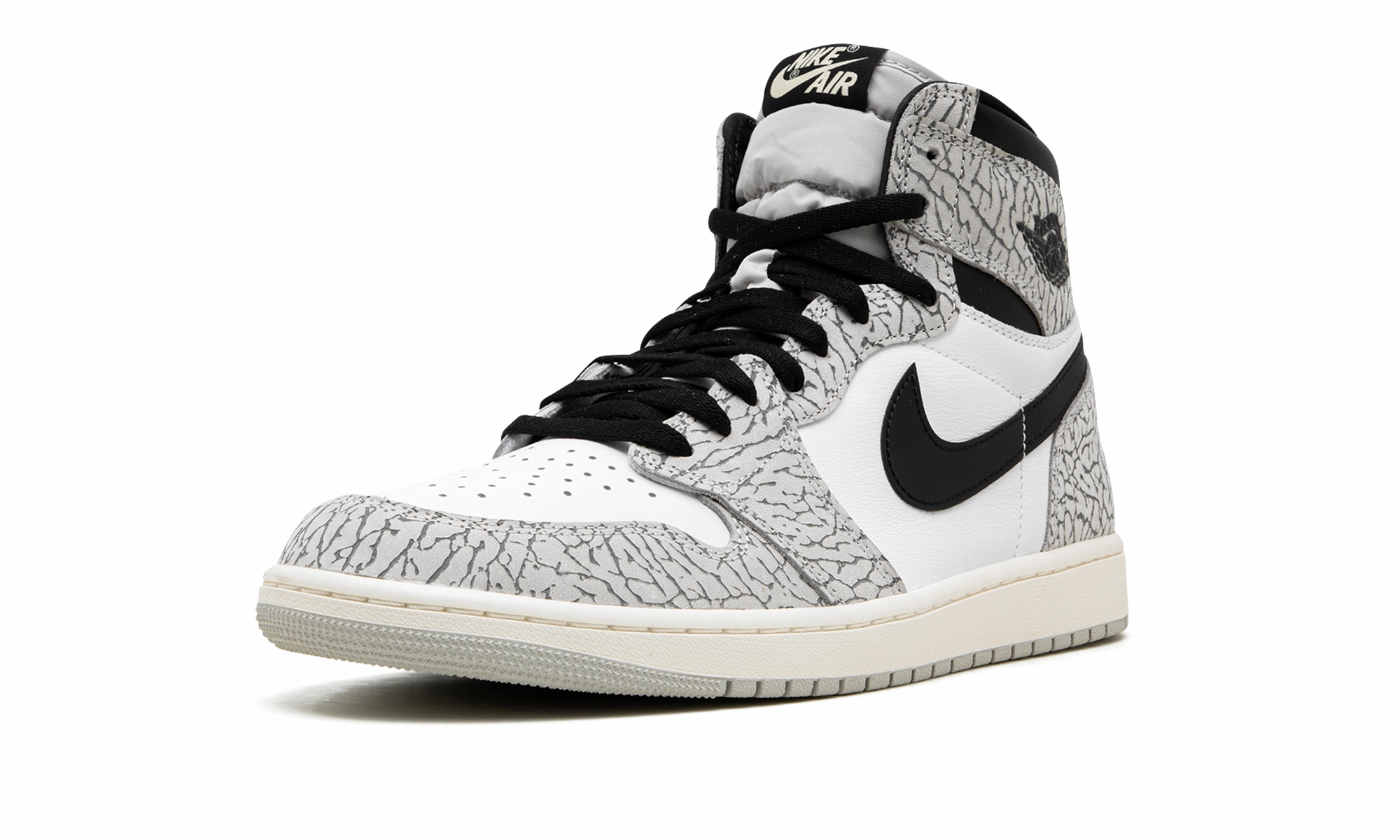 Weekend Casual Breathable Upper Air Jordan 1 High OG "White Cement"
