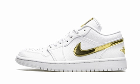 AIR JORDAN 1 LO SE WMNS "White Metallic Gold" Designer comfort Comfort Runner