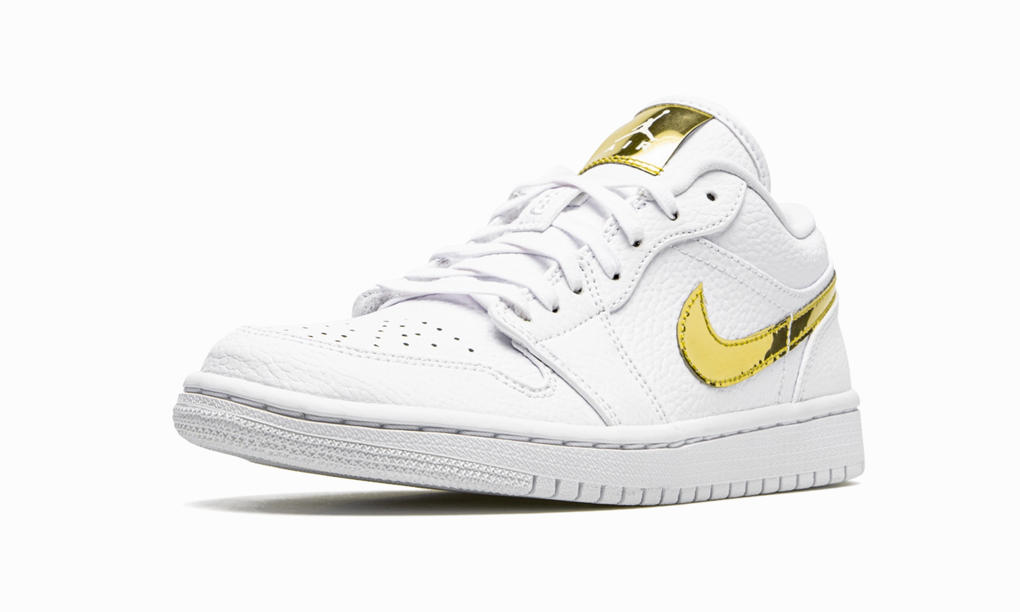 Travel Light Lace Closure AIR JORDAN 1 LO SE WMNS "White Metallic Gold"