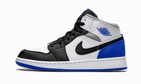 Air Jordan 1 Mid GS "Royal White" Multi-functional lining ground grip