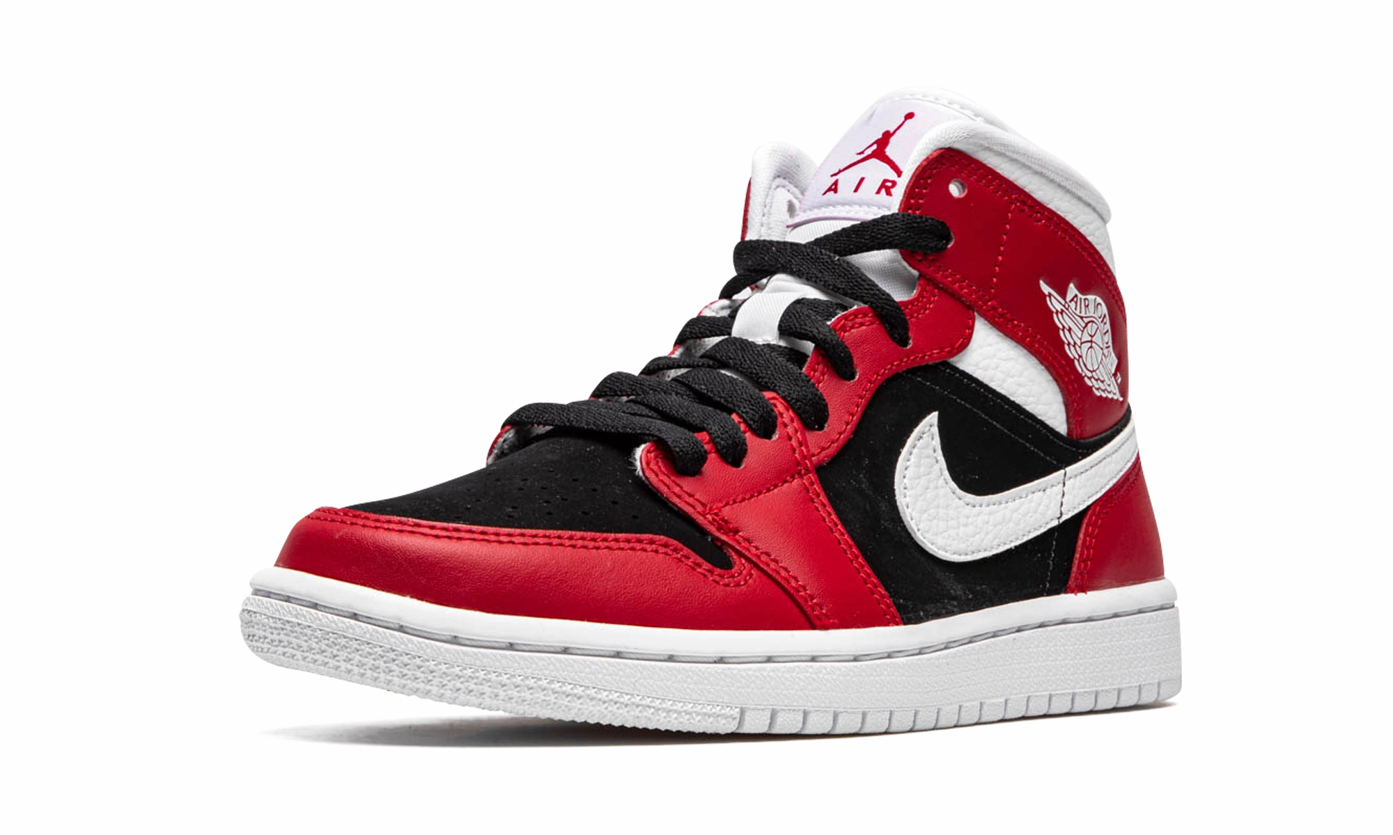 AIR JORDAN 1 MID WMNS "Gym Red / Black" Classy ease Ergonomic Shape