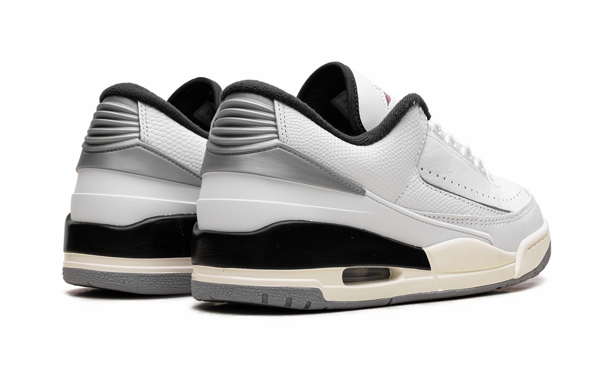 Moisture wicking Jordan 2/3 "White Black Metallic Silver"