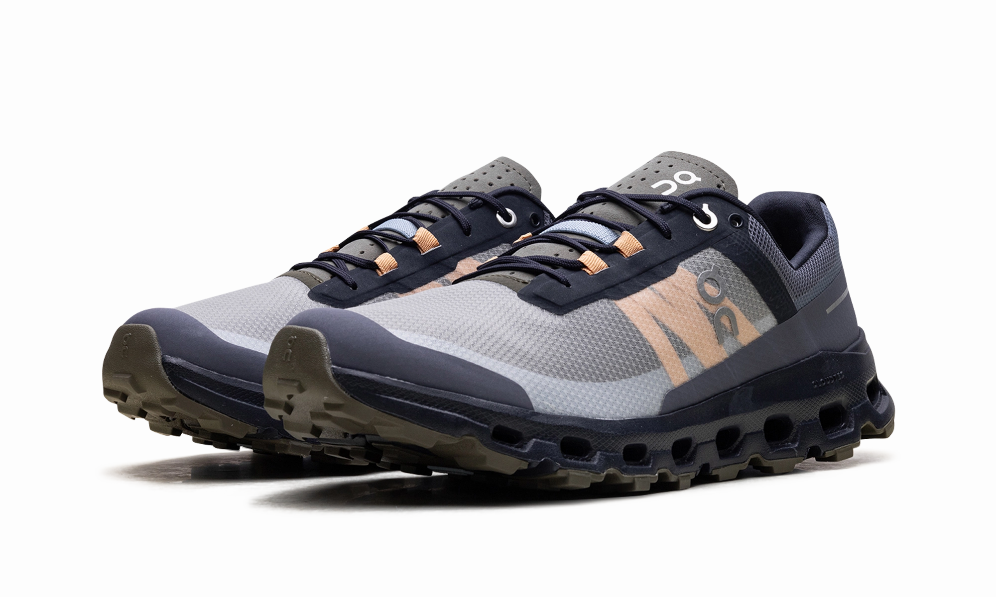 angular outsole running shoes Full Foot Protection Cloudvista "Midnight Olive"