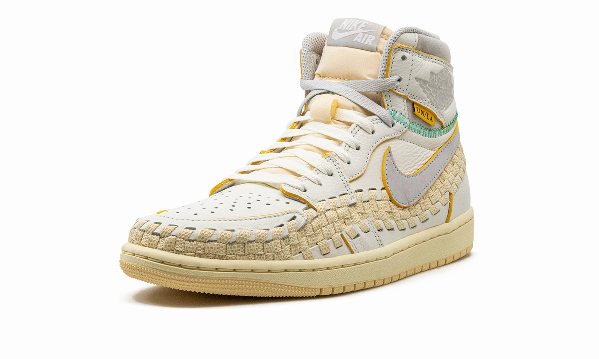 Stylish Wear Shock-absorbent Air Jordan 1 High OG "Union x Bephie's Beauty Supply - Woven Sail"