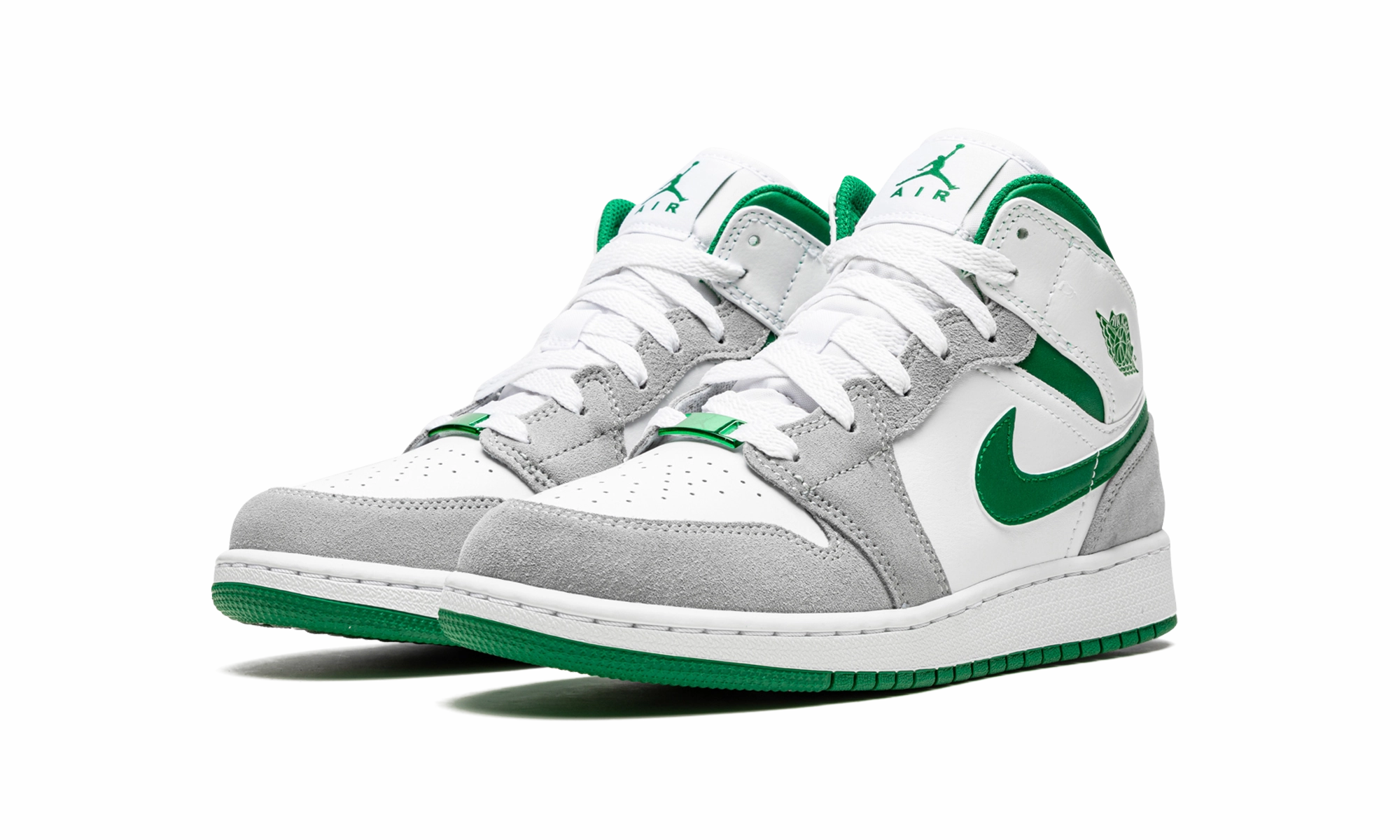 Chill Walk Air Jordan 1 Mid SE GS "Grey / Pine Green"