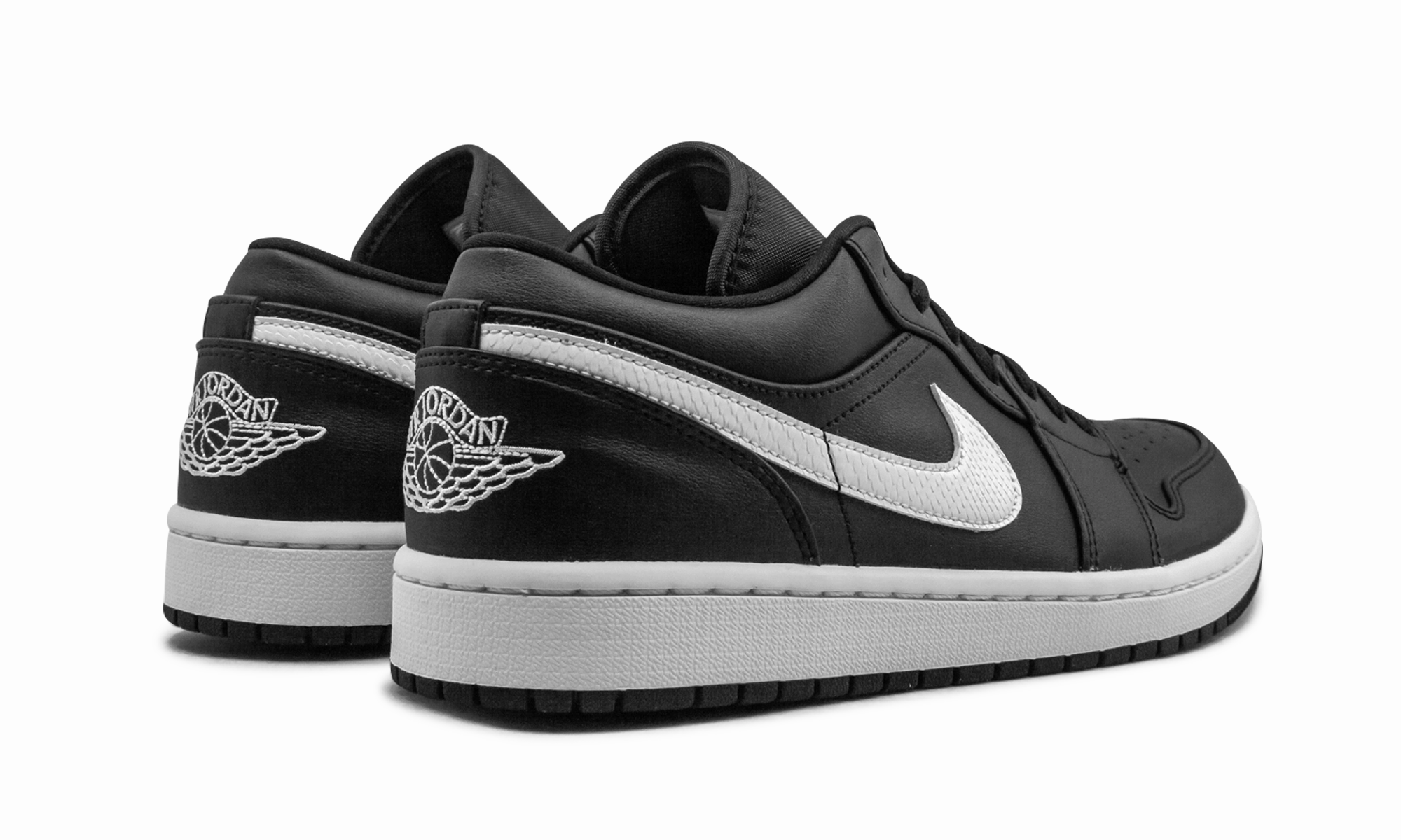 Air Jordan 1 Low WMNS "Black/White" Cushioned traction Fit Flex