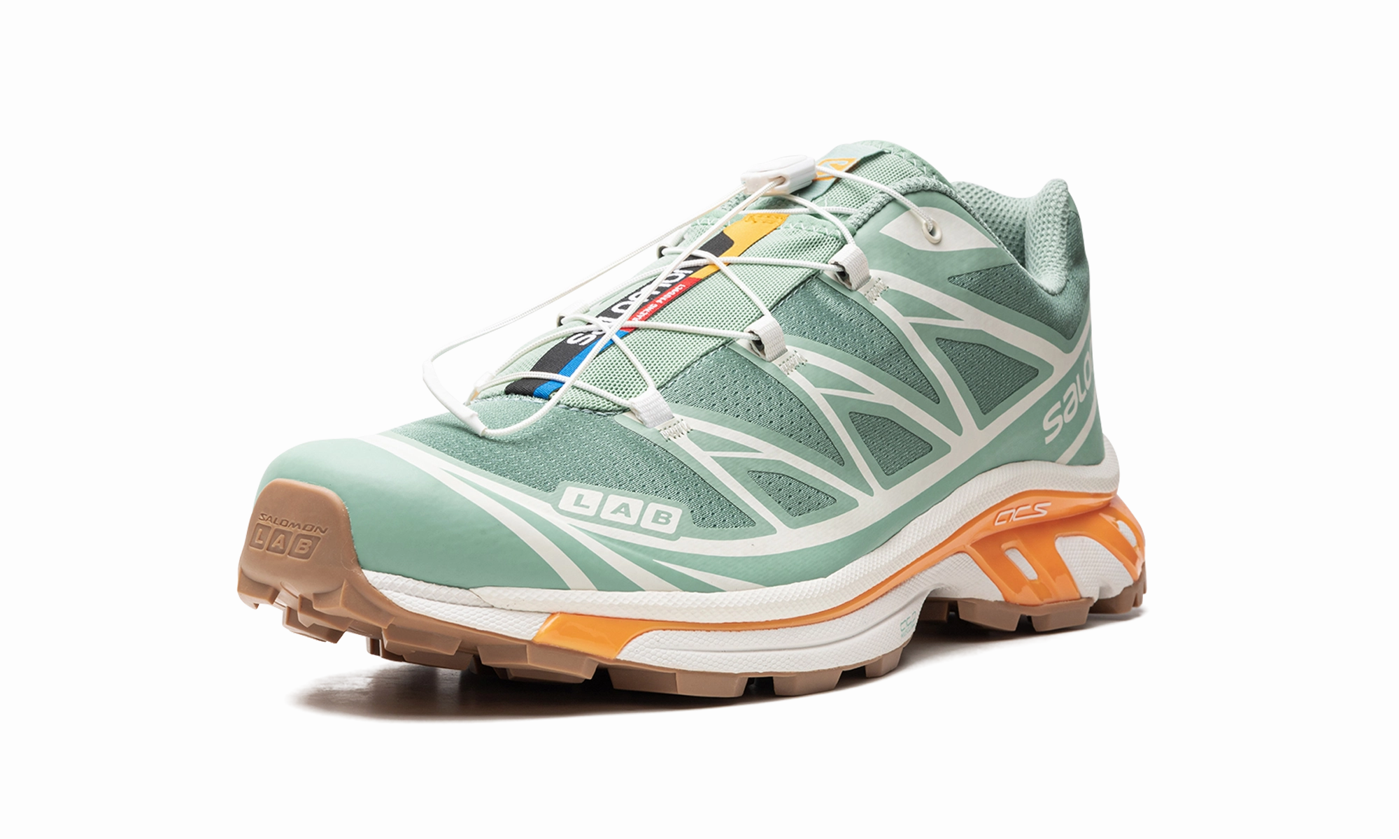 XT-6 "Granite Green Blazing Orange" proprioception - enhancing shoes running shoes for professional female runners