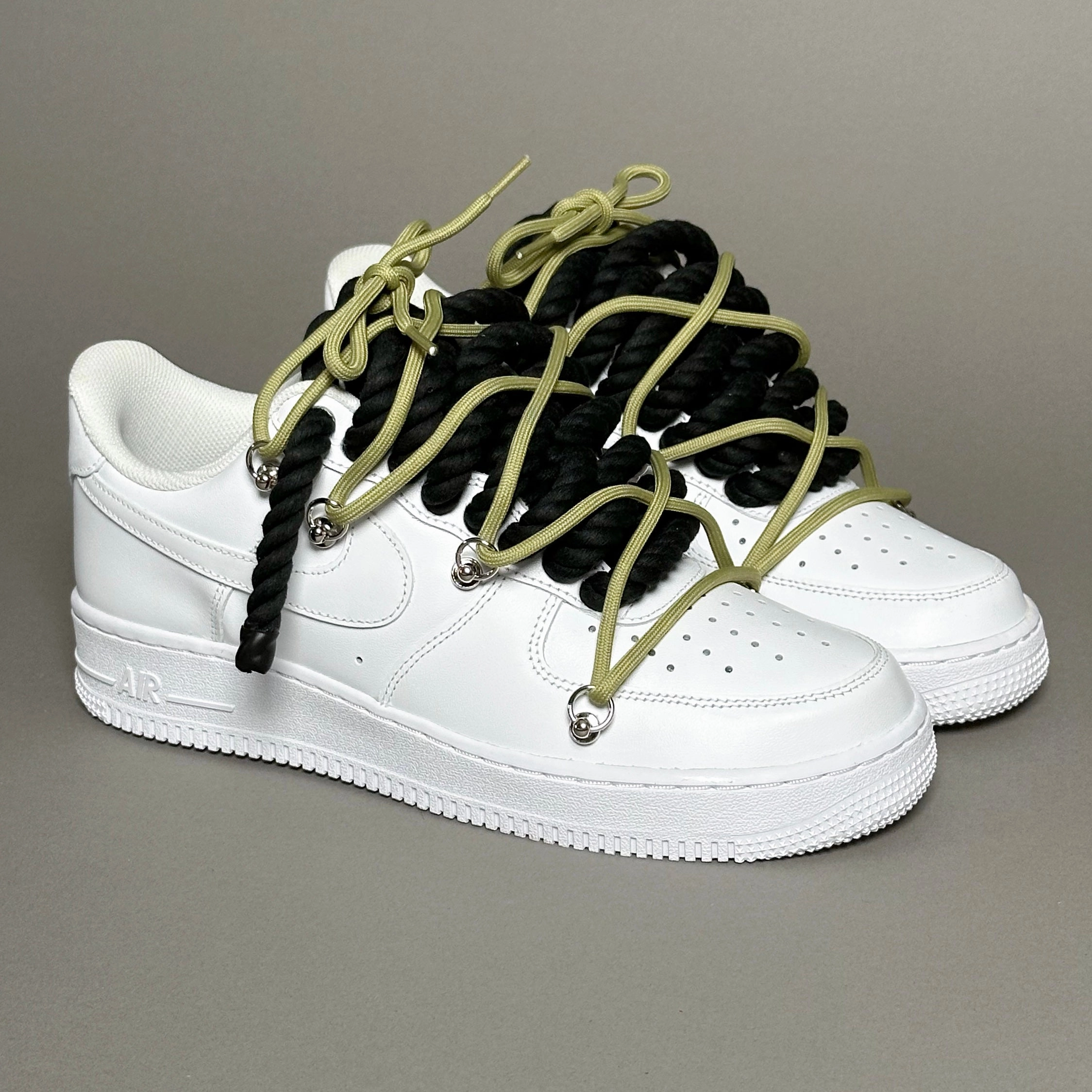 Nike Air Force 1 Rope Laces??Triple White muted - colored shoes smooth shoes