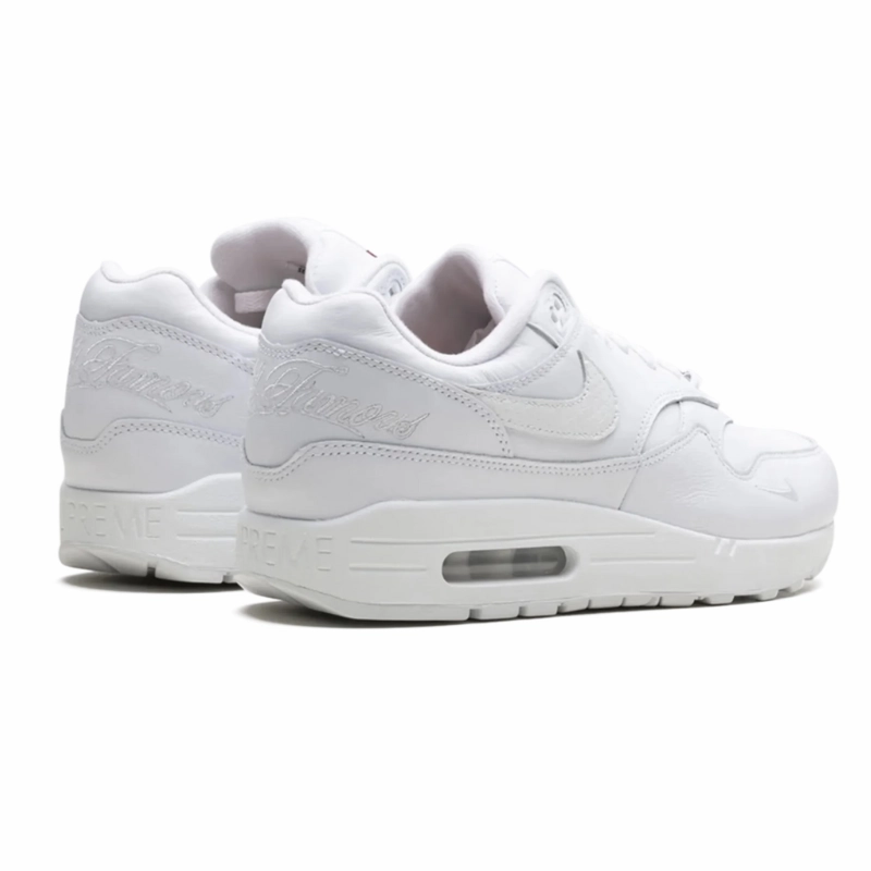 Nike Air Max 1 '87 SP Supreme Triple White running in a composite bridge area shoes running on sand shoes