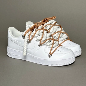 Nike Air Force 1 Rope Laces??Triple White Moisture wicking running shoes for women in their 30s