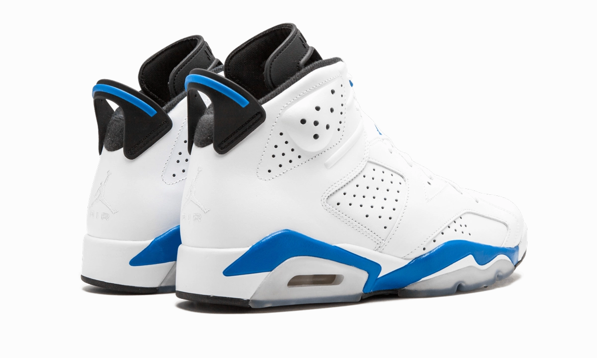 Air Jordan 6 Retro "Sport Blue" endurance training shoes Foot Landing