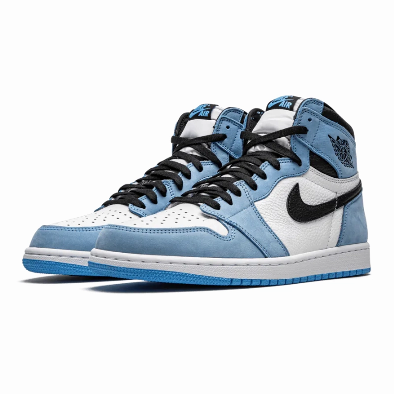 Glam traction Jordan 1 Retro High White University Blue Black