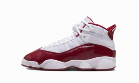 cold - weather shoes Dark color choice Jordan 6 Rings GS "White Team Red"