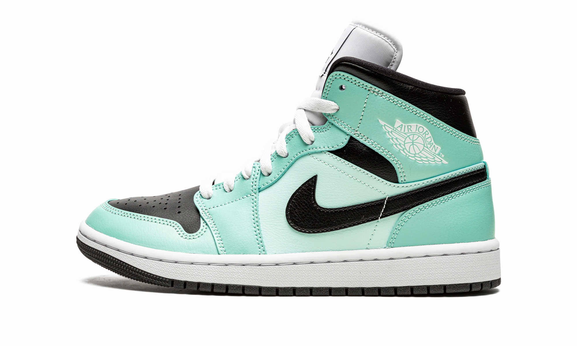 AIR JORDAN 1 MID WMNS "Aqua Black" Built-in wear Stylish Fit