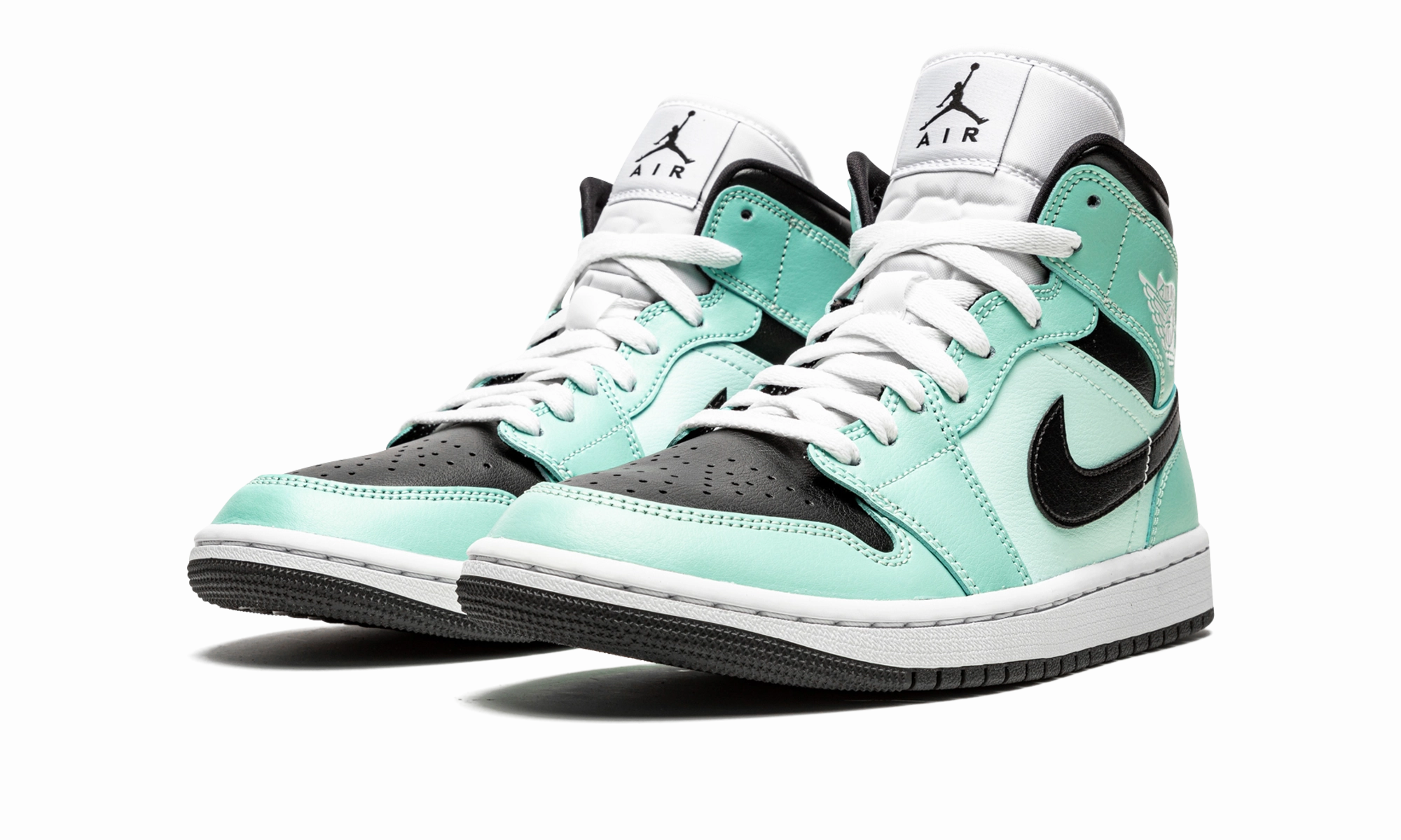 AIR JORDAN 1 MID WMNS "Aqua Black" Flexible Support
