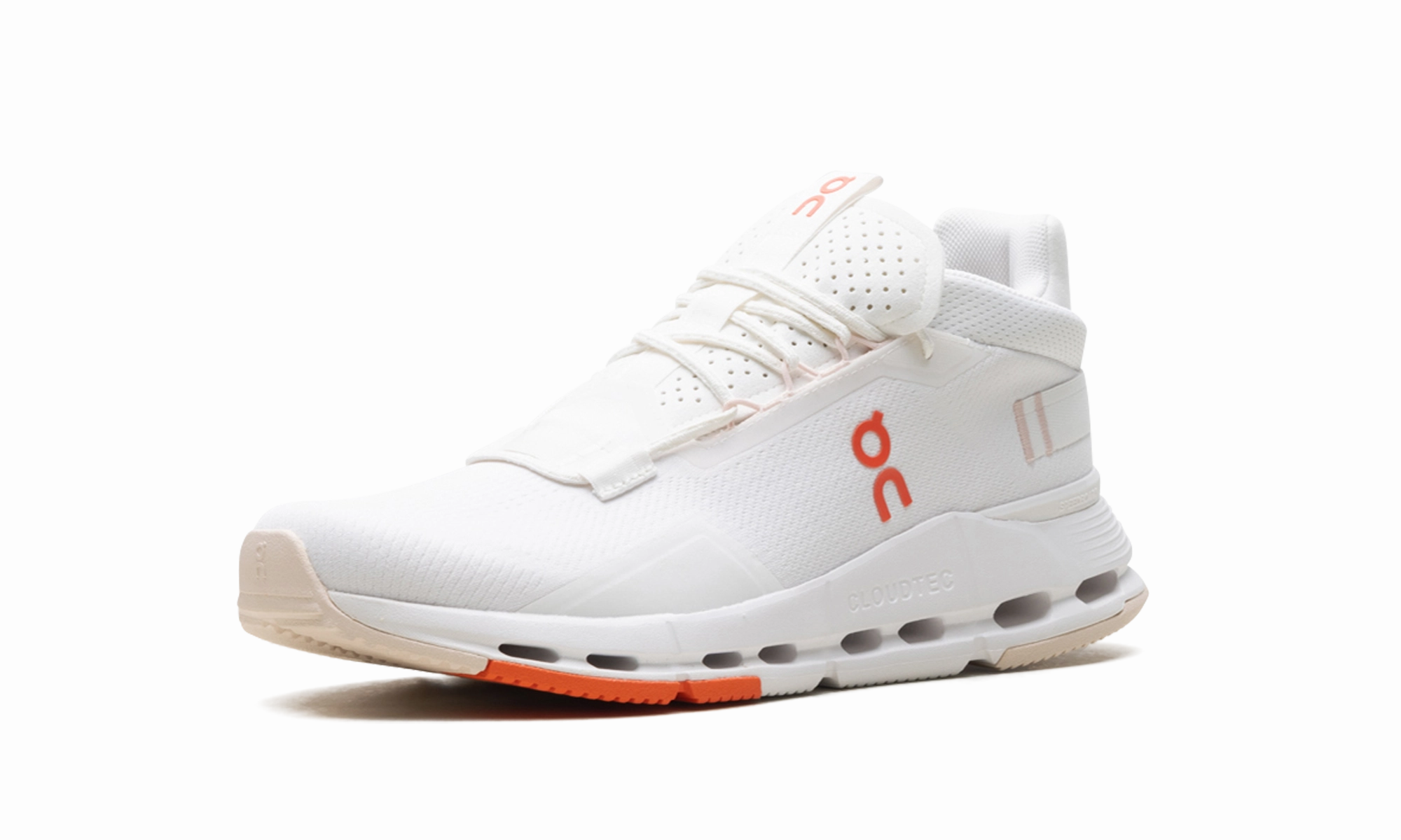 On Cloudnova 2 "White Flame" nylon running wear running shoes for casual female joggers