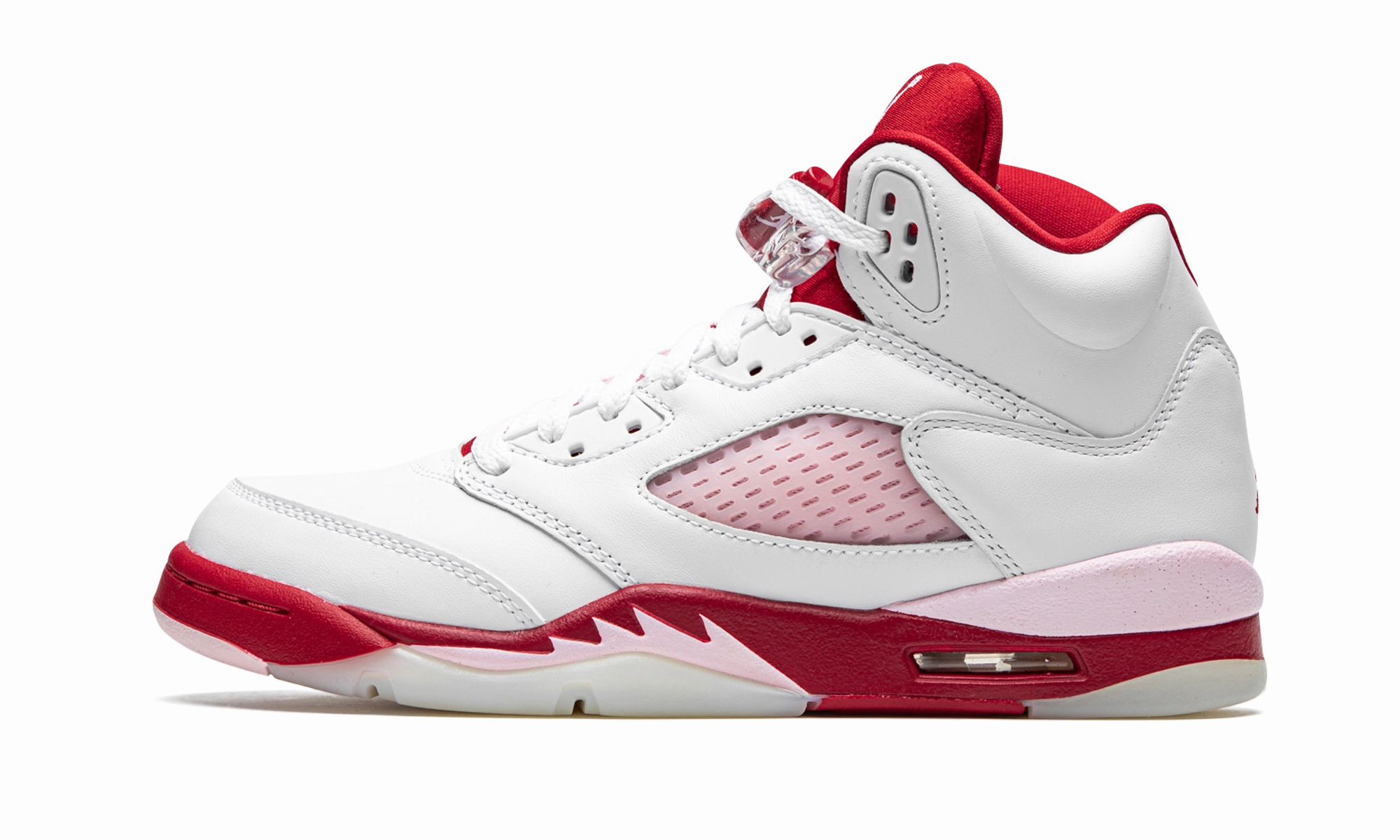 solid - colored shoes sandy terrain Air Jordan 5 Retro GS "Pink Foam"