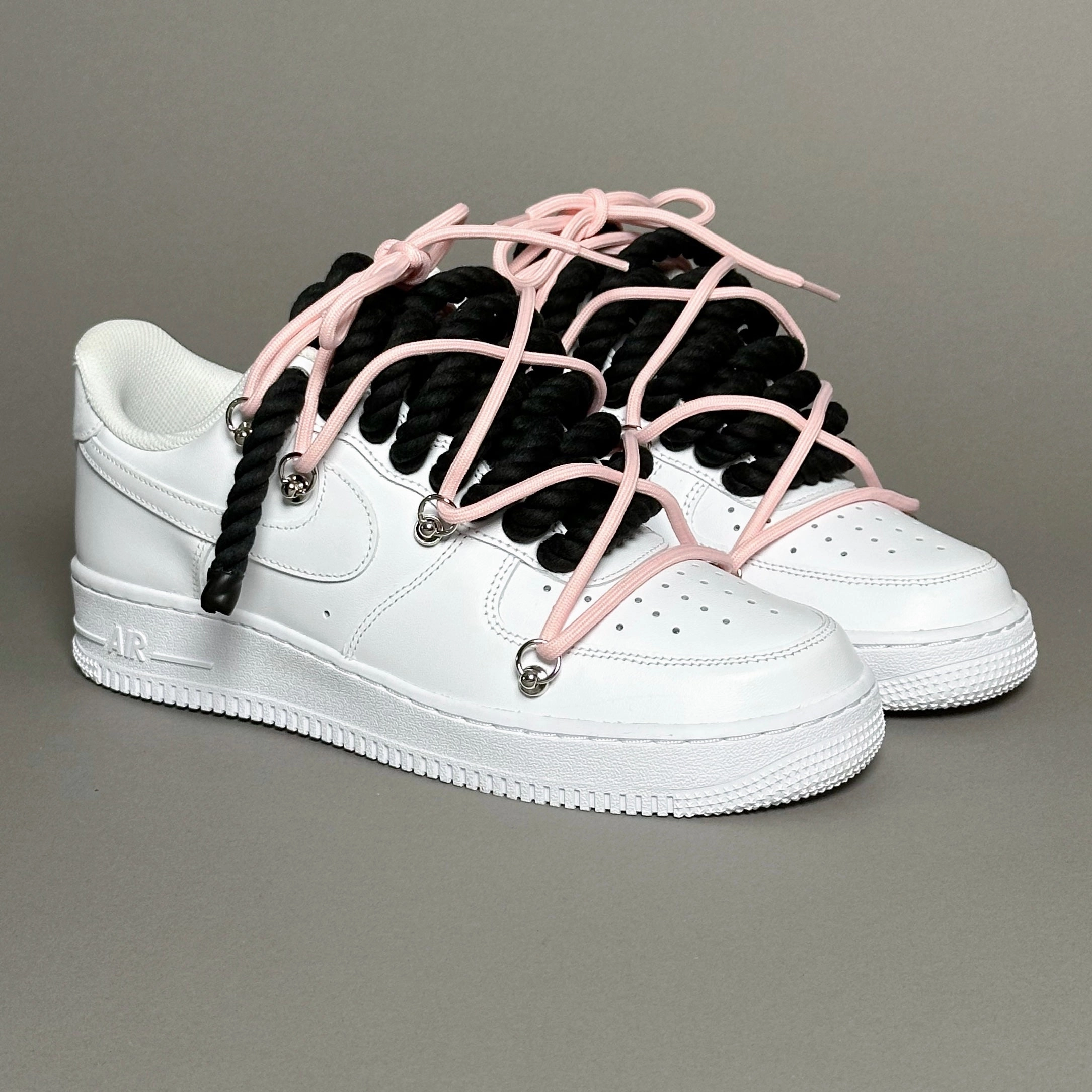 non - slip shoes Nike Air Force 1 Rope Laces??Triple White
