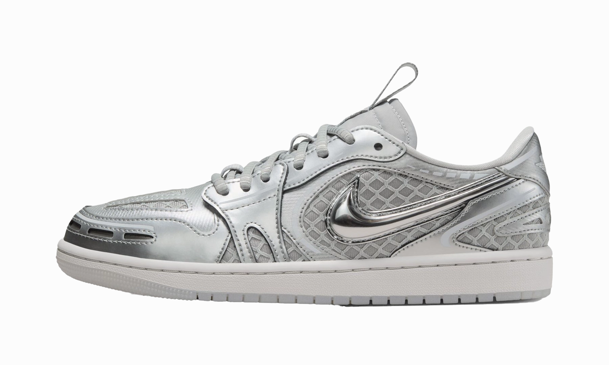 Everyday Function urban walks Air Jordan 1 Low Method of Make V3 WMNS "Metallic Silver"