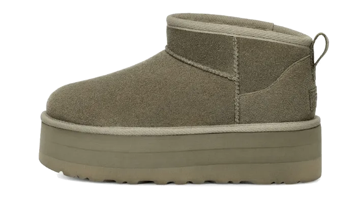 Soft Ease UGG Classic Ultra Mini Platform Boot Moss Green