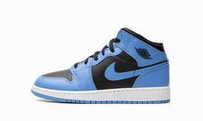 Air Jordan 1 Mid GS "University Blue" Versatile Wear Lace Secure