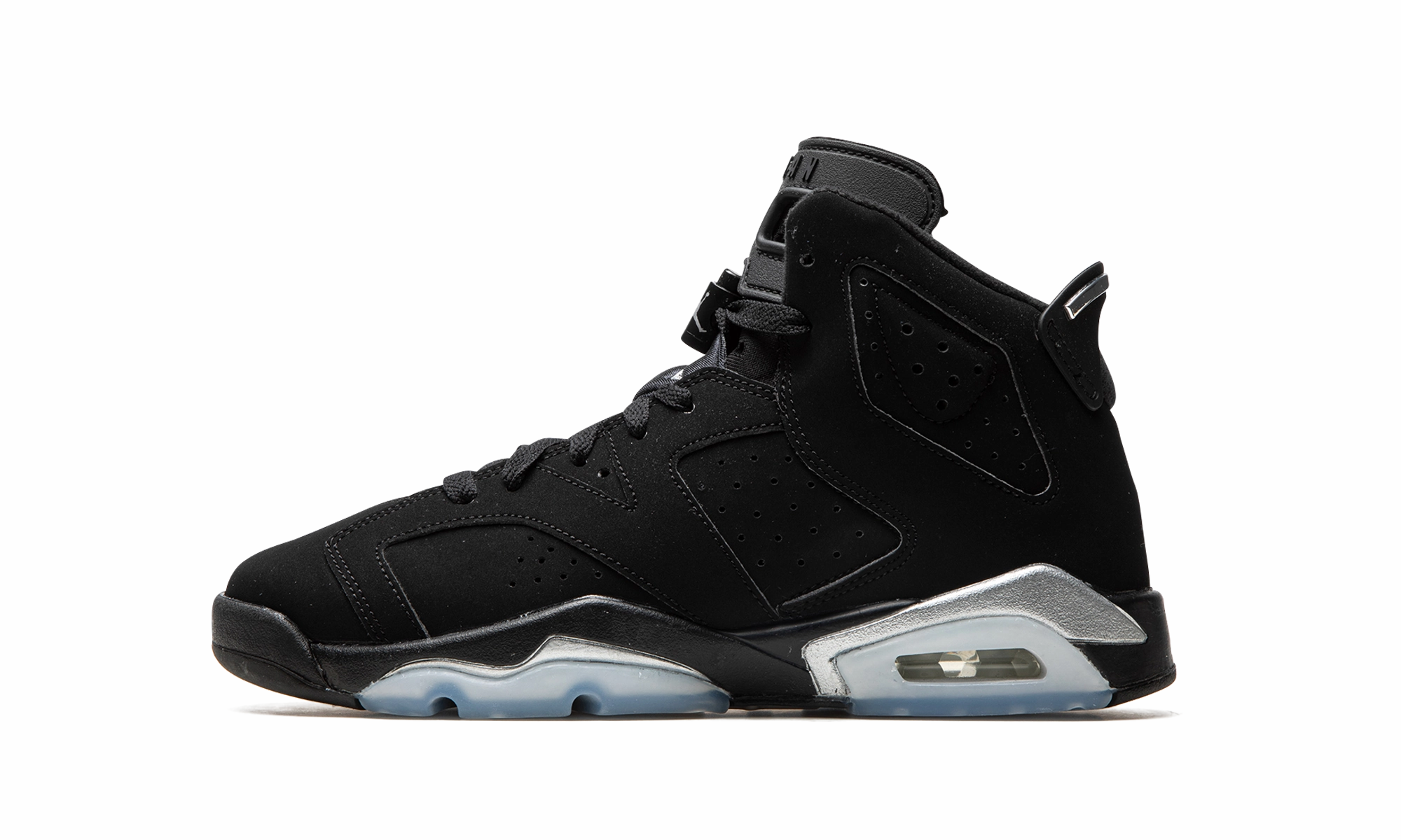 Air Jordan 6 GS "Chrome" Ankle - collar lace - up design