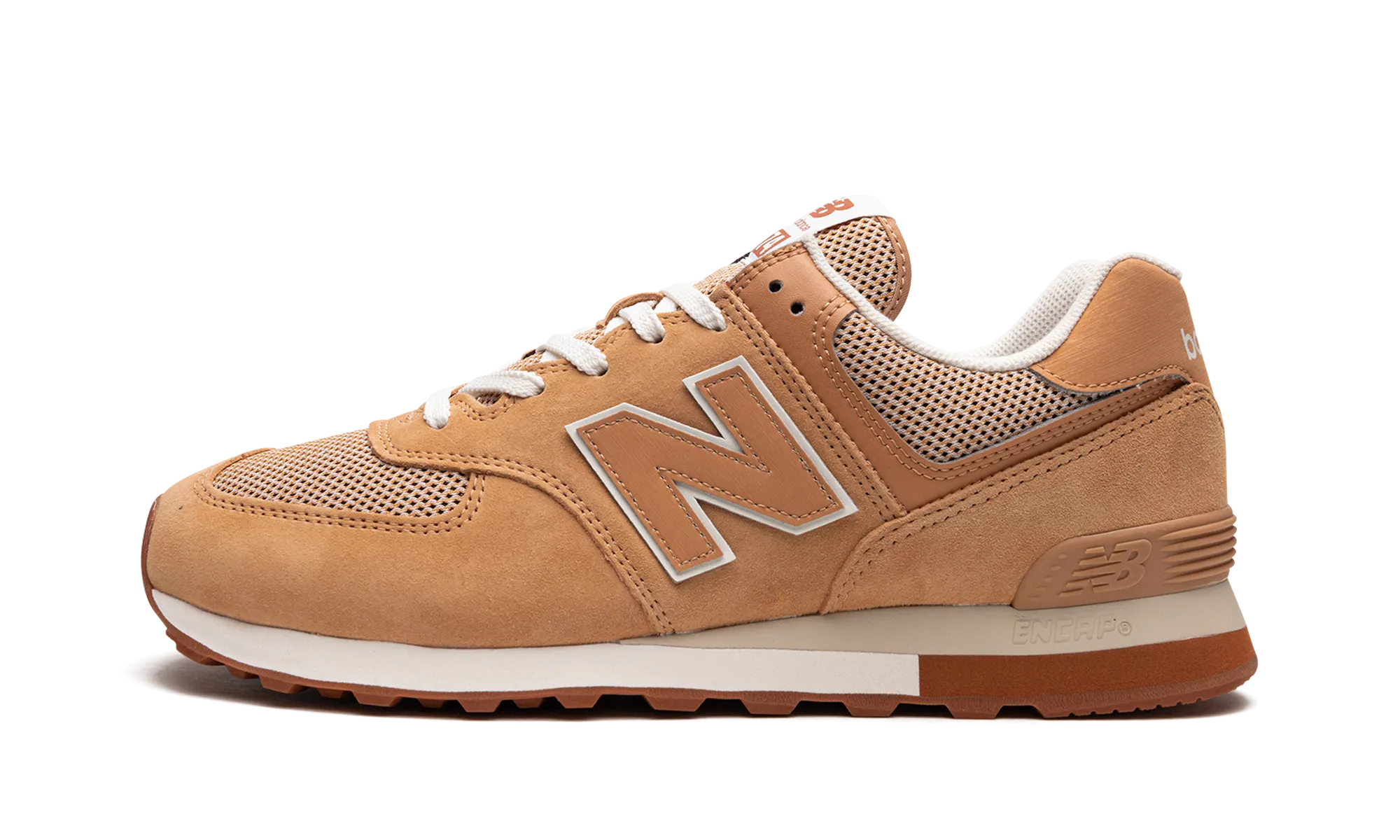 574 "Caramel/Rust" Reinforced Stitching rigid midsole shoes