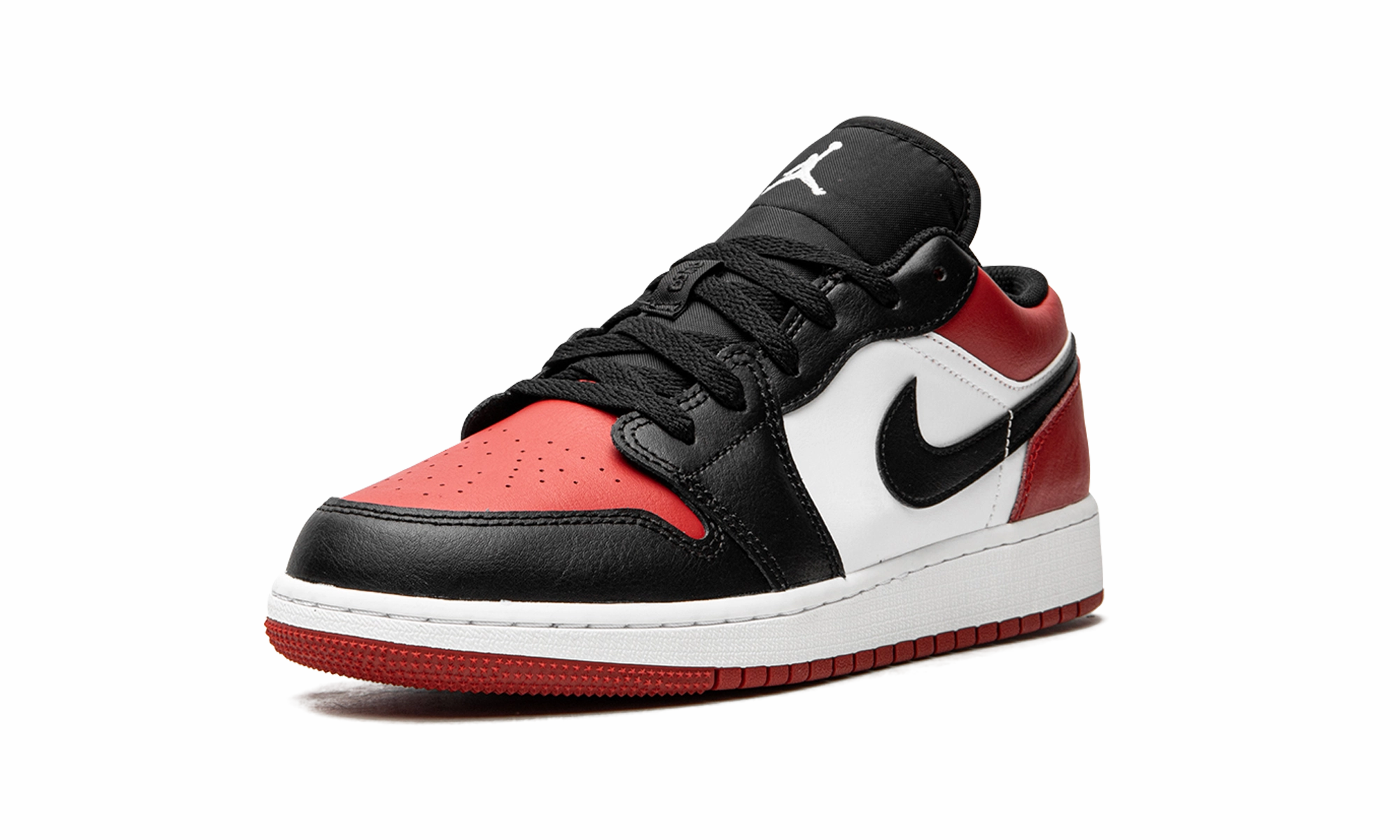 stretchy design Air Jordan 1 Low GS "Bred Toe"