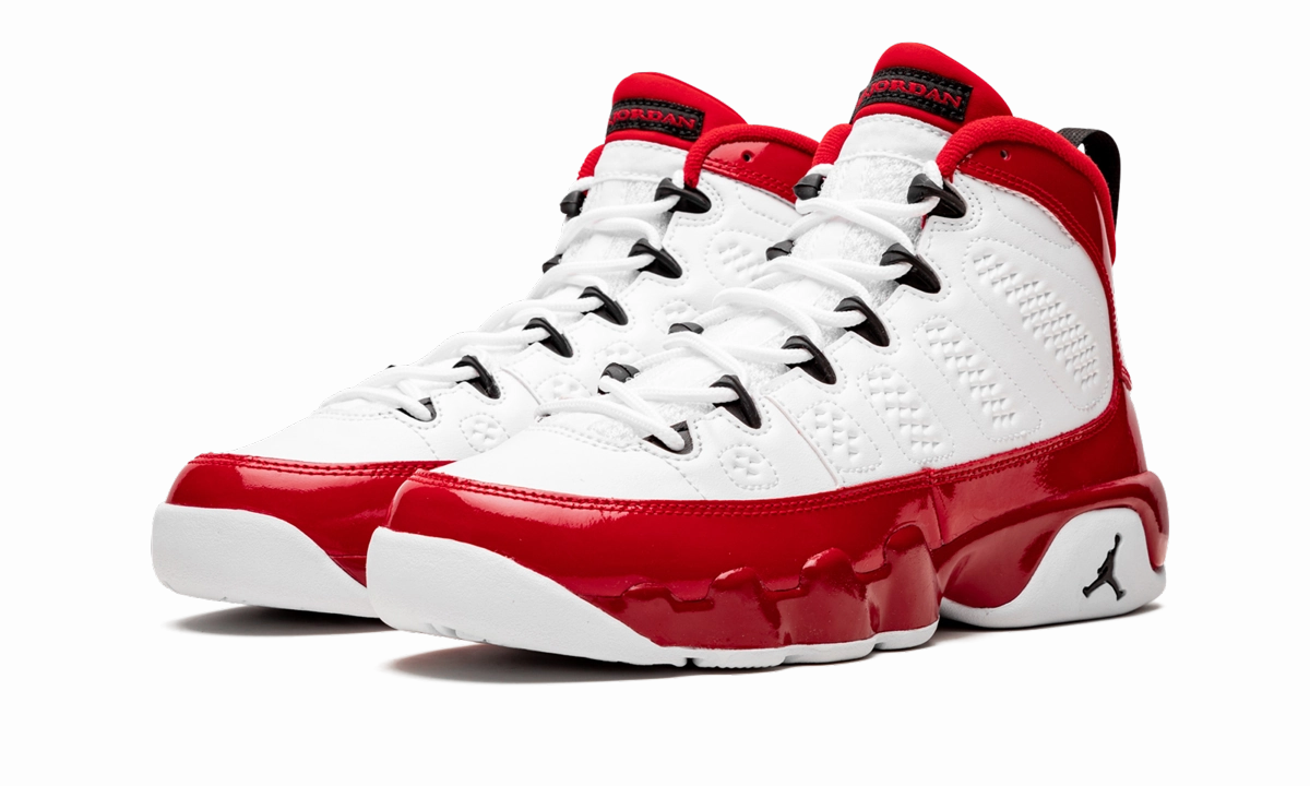 Breathable fabric patchwork running gear Air Jordan 9 Retro GS "Gym Red"