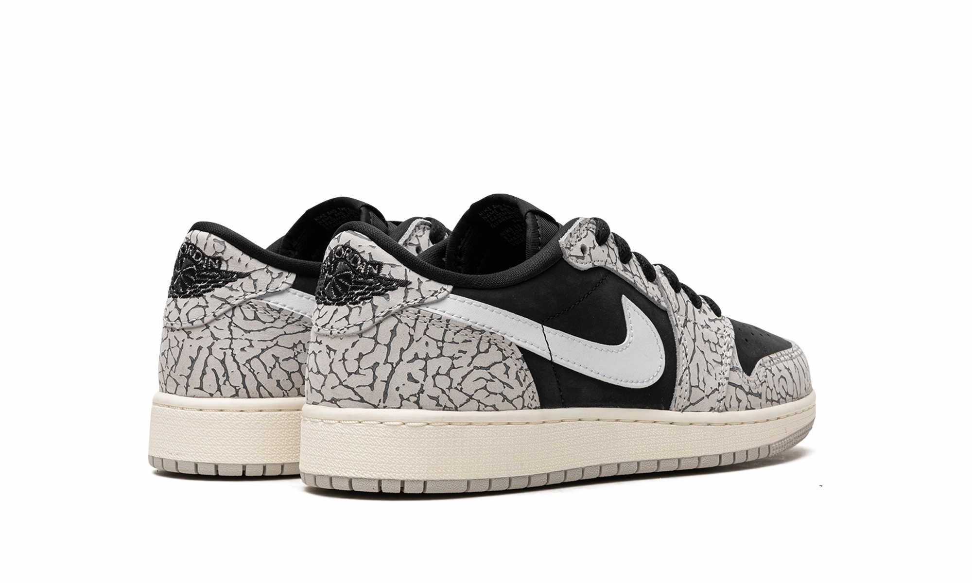 Quick Release Air Jordan 1 Low GS "Elephant Print"