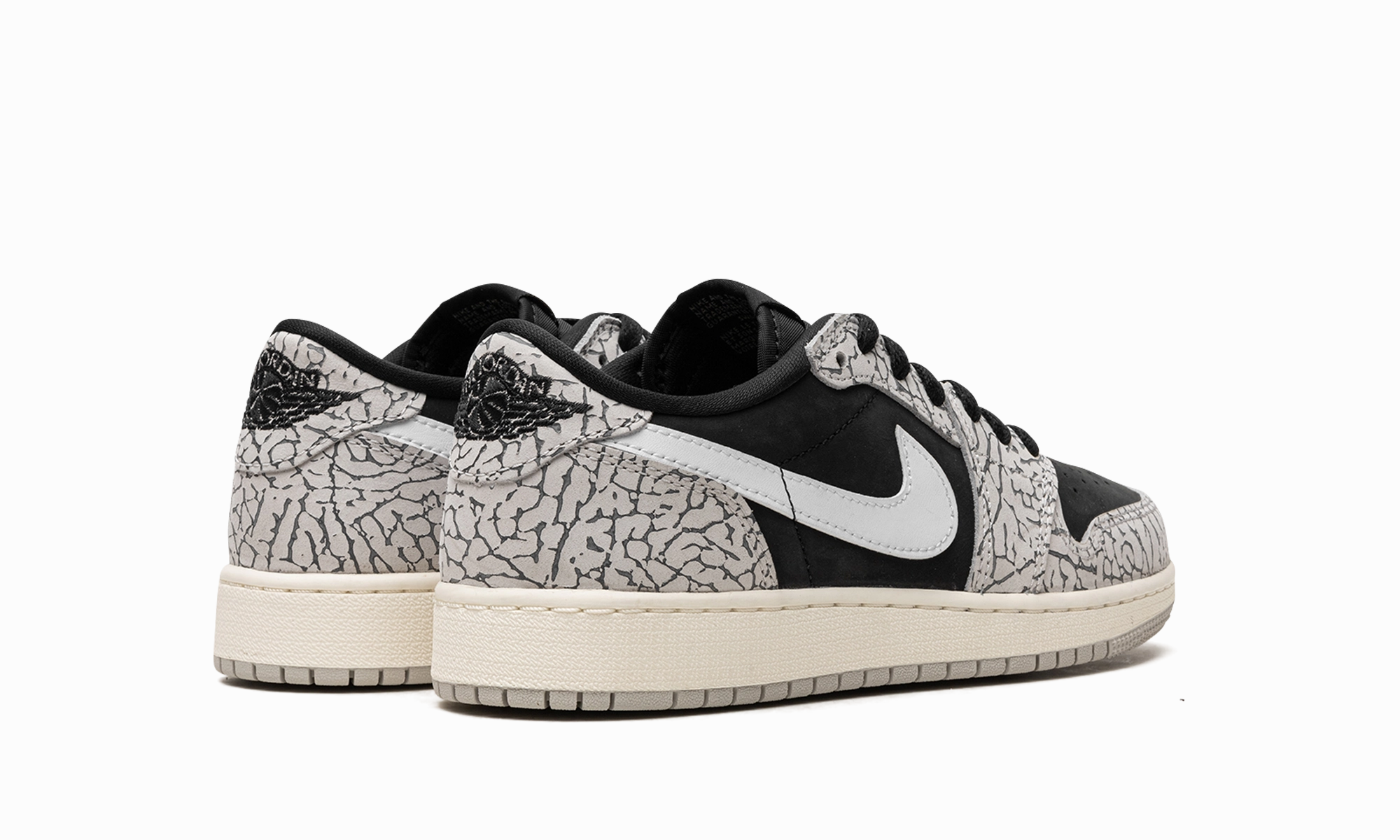 Air Jordan 1 Low GS "Elephant Print" Cushioned look Timeless arch