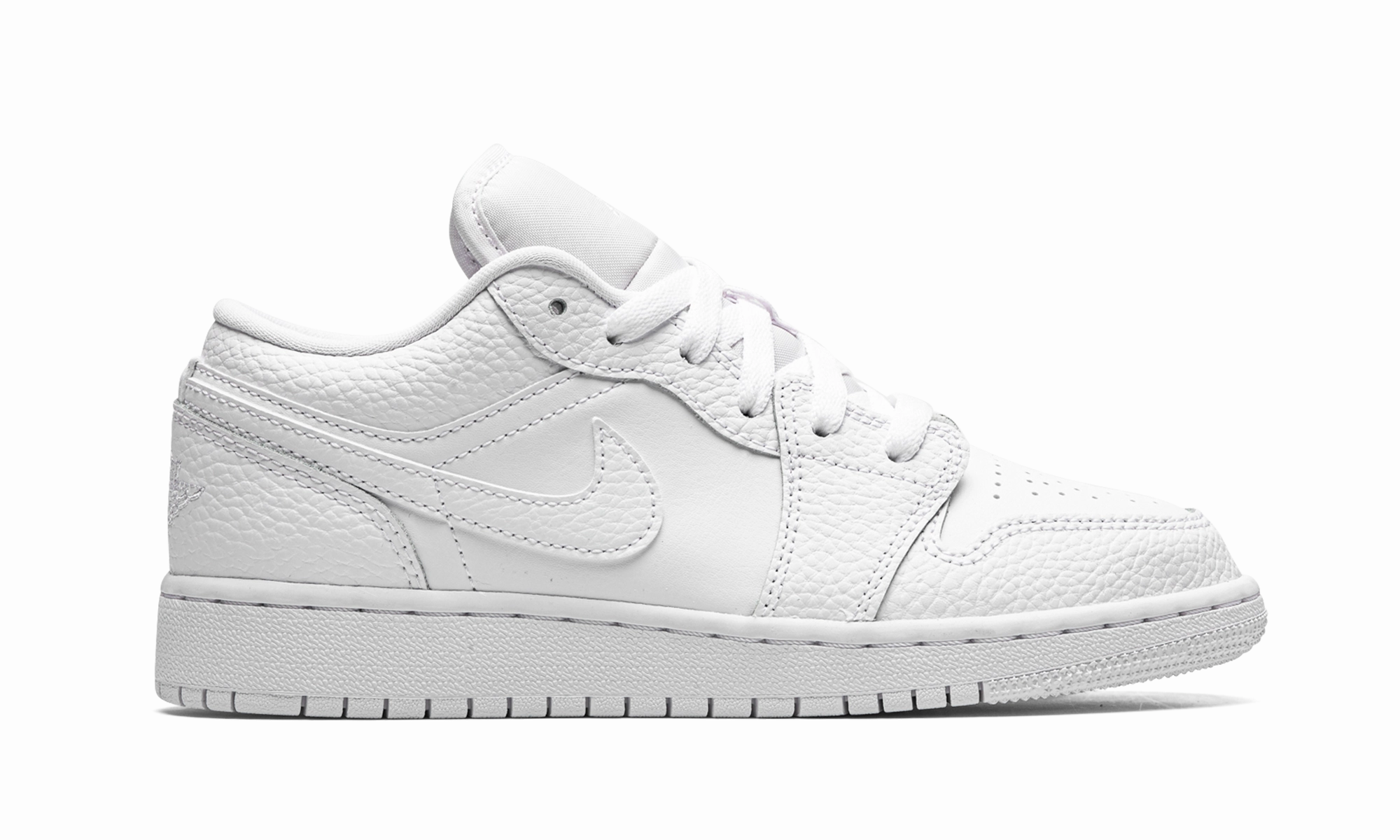 Plush Sole Air Jordan 1 Low GS "Triple White"